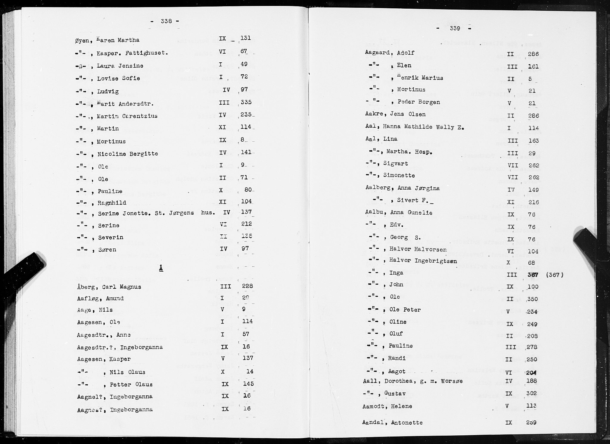 SAT, 1875 census for 1601 Trondheim, 1875, p. 338-339