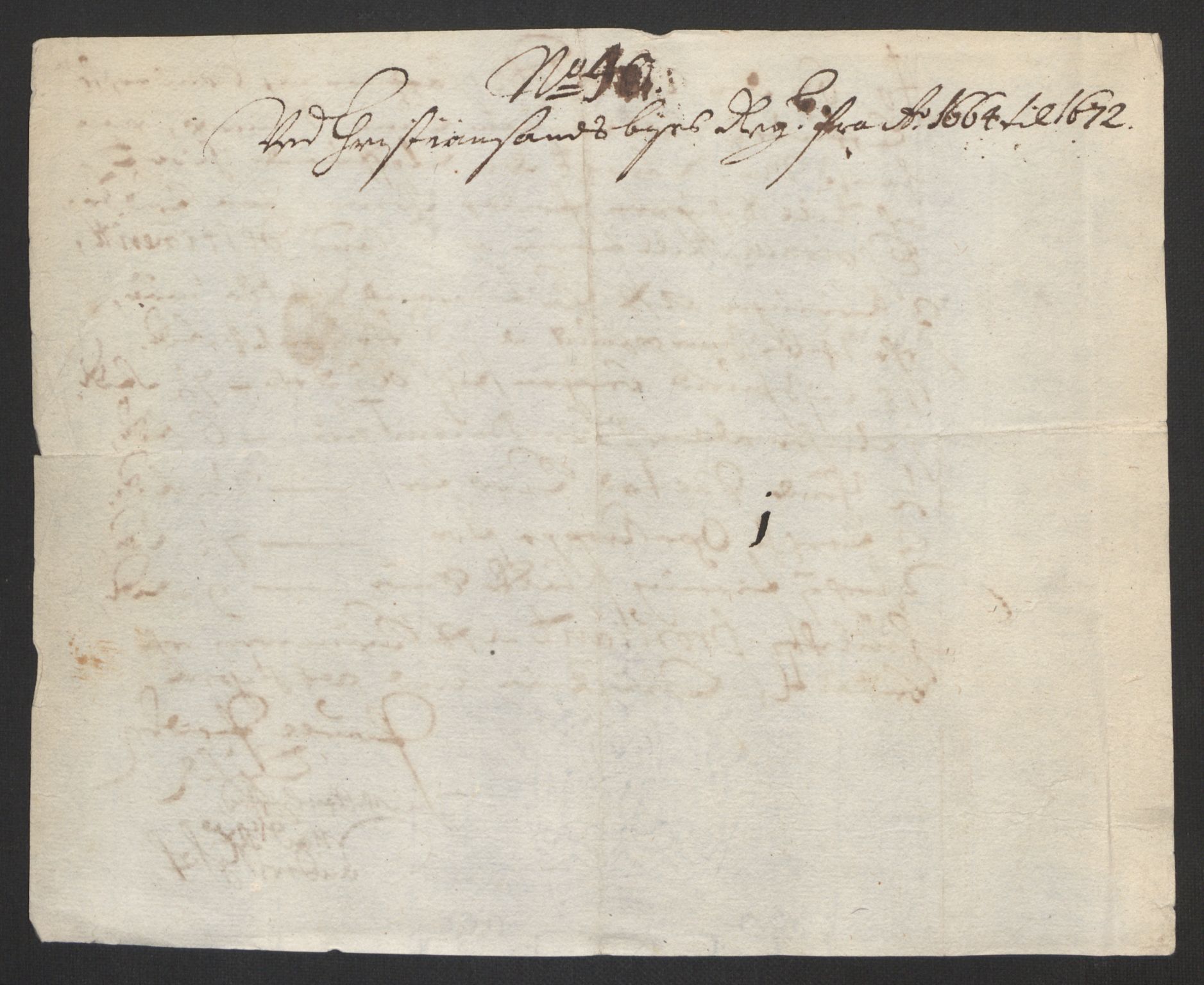 Rentekammeret inntil 1814, Reviderte regnskaper, Byregnskaper, AV/RA-EA-4066/R/Rm/L0258: [M1] Kontribusjonsregnskap, 1664-1700, p. 217