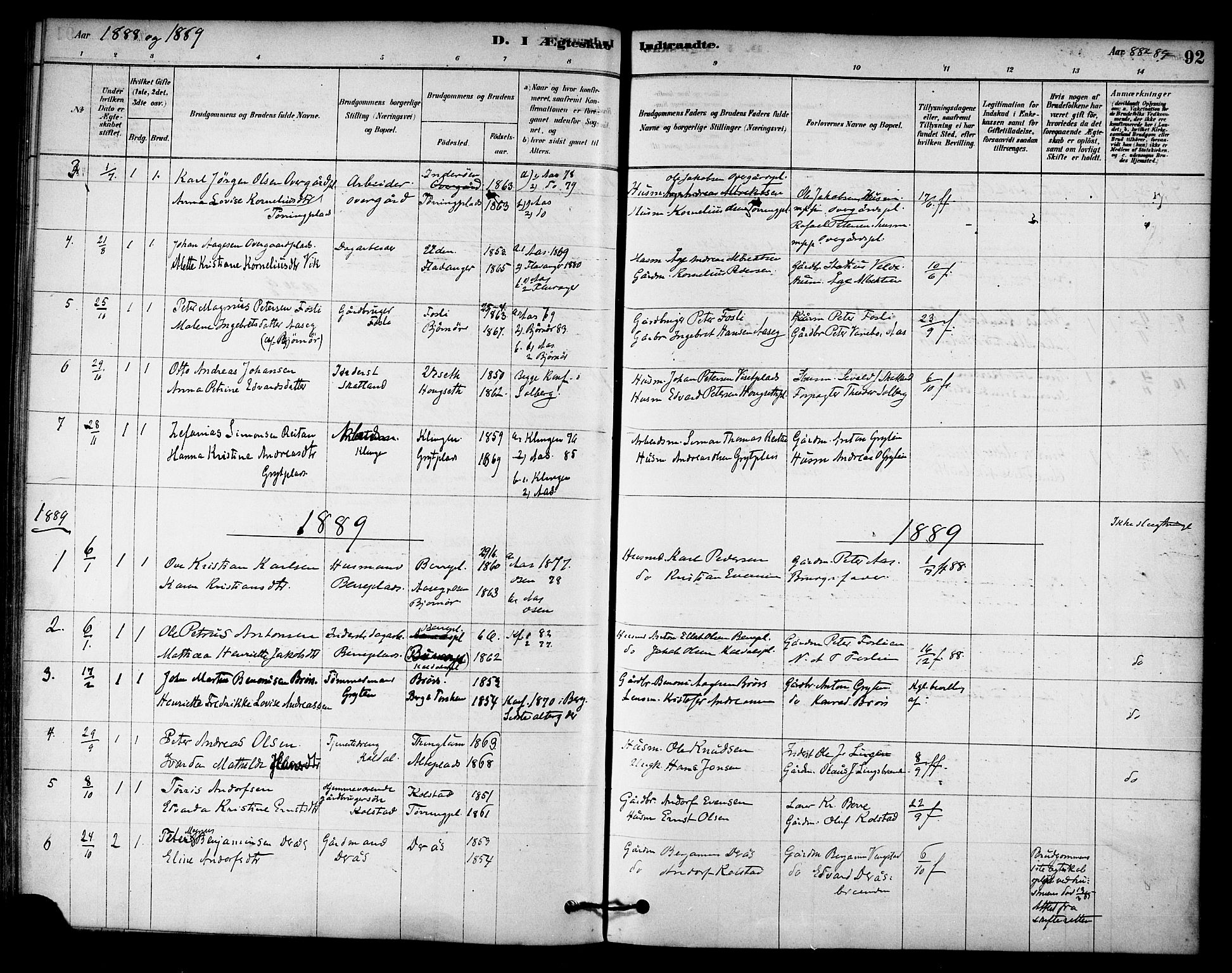 Ministerialprotokoller, klokkerbøker og fødselsregistre - Nord-Trøndelag, SAT/A-1458/742/L0408: Parish register (official) no. 742A01, 1878-1890, p. 92