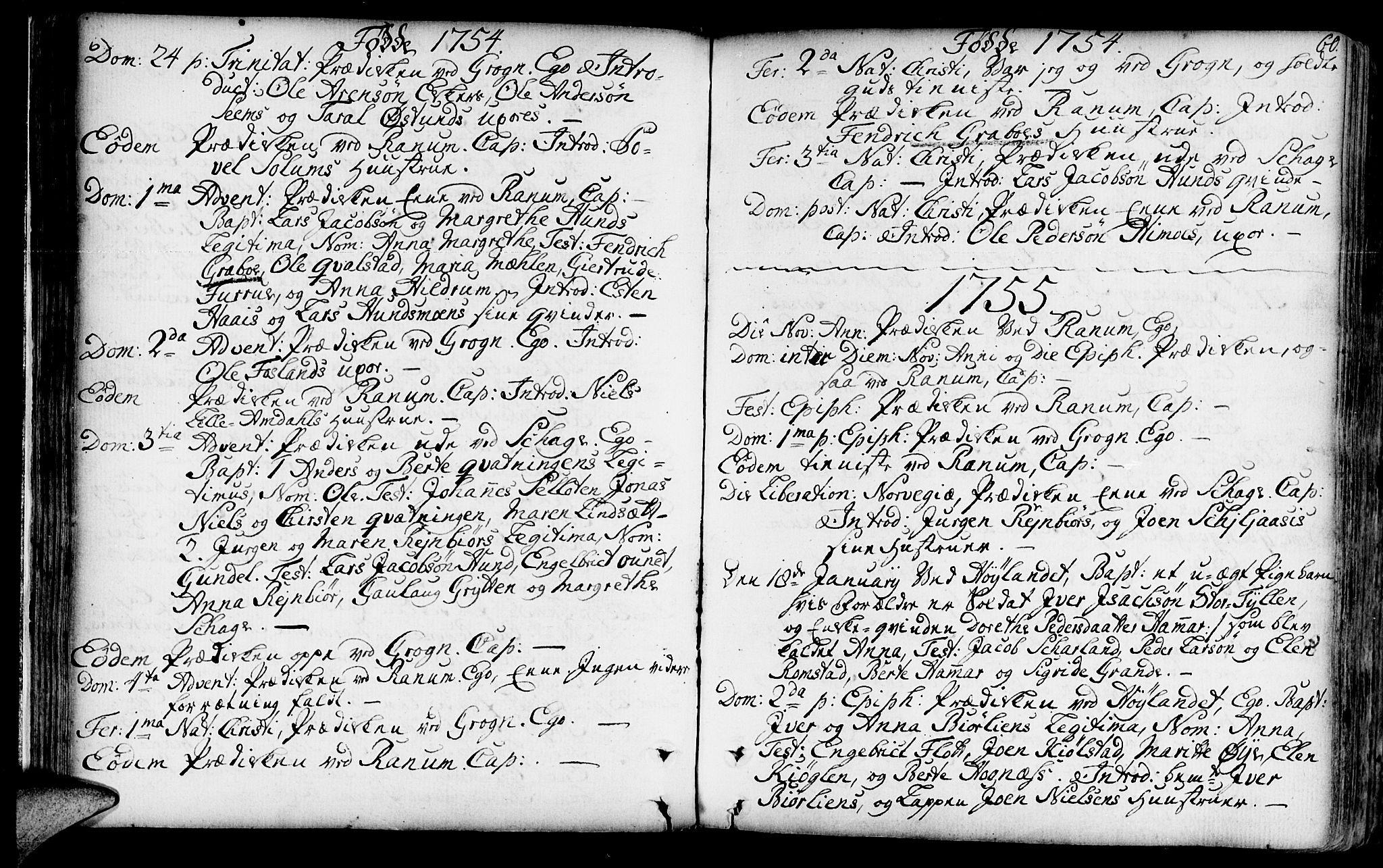 Ministerialprotokoller, klokkerbøker og fødselsregistre - Nord-Trøndelag, SAT/A-1458/764/L0542: Parish register (official) no. 764A02, 1748-1779, p. 60