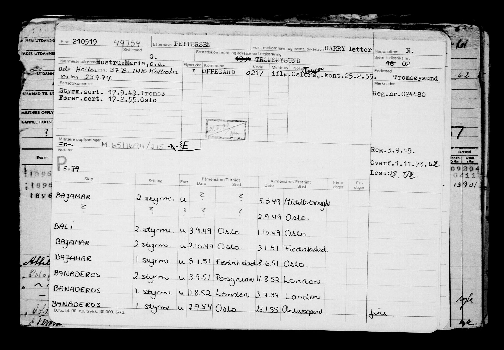 Direktoratet for sjømenn, AV/RA-S-3545/G/Gb/L0169: Hovedkort, 1919, p. 52