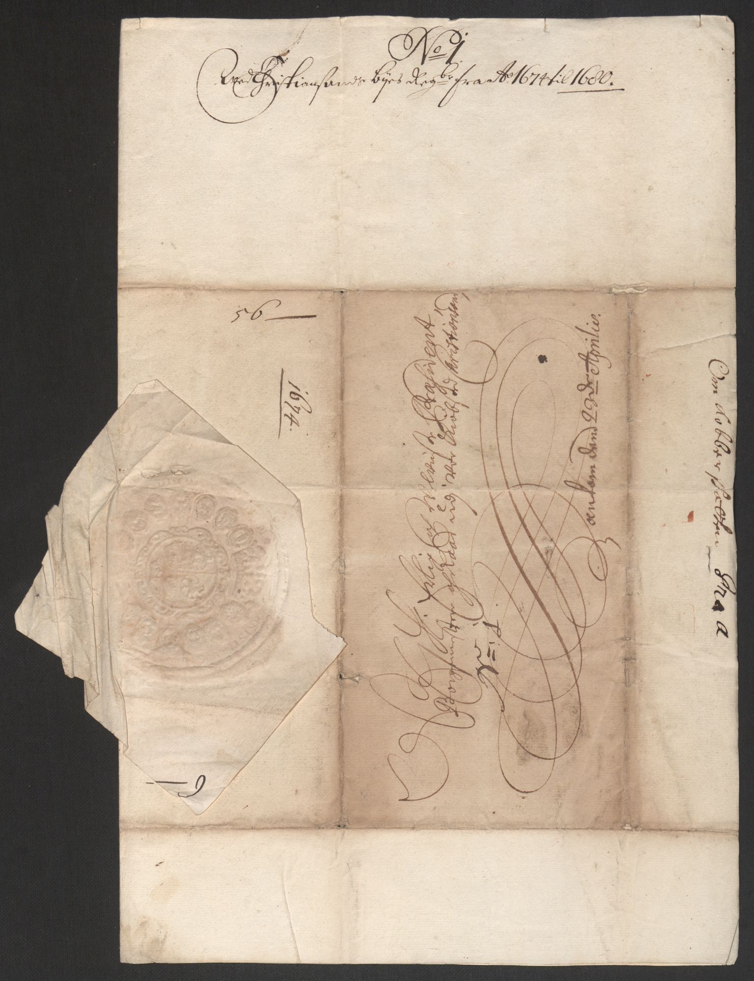 Rentekammeret inntil 1814, Reviderte regnskaper, Byregnskaper, AV/RA-EA-4066/R/Rm/L0258: [M1] Kontribusjonsregnskap, 1664-1700, p. 224