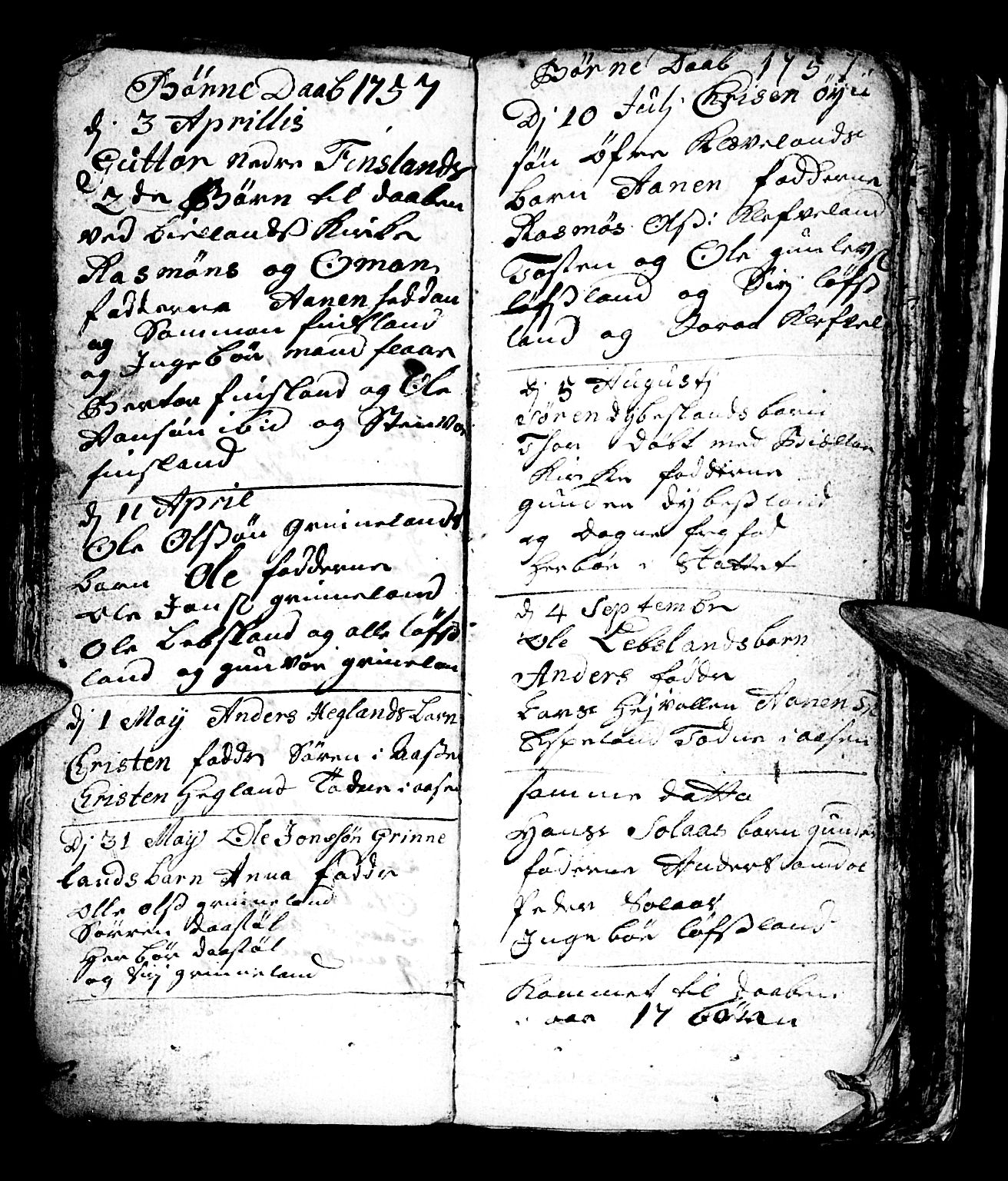 Bjelland sokneprestkontor, AV/SAK-1111-0005/F/Fb/Fbb/L0001: Parish register (copy) no. B 1, 1732-1782, p. 51