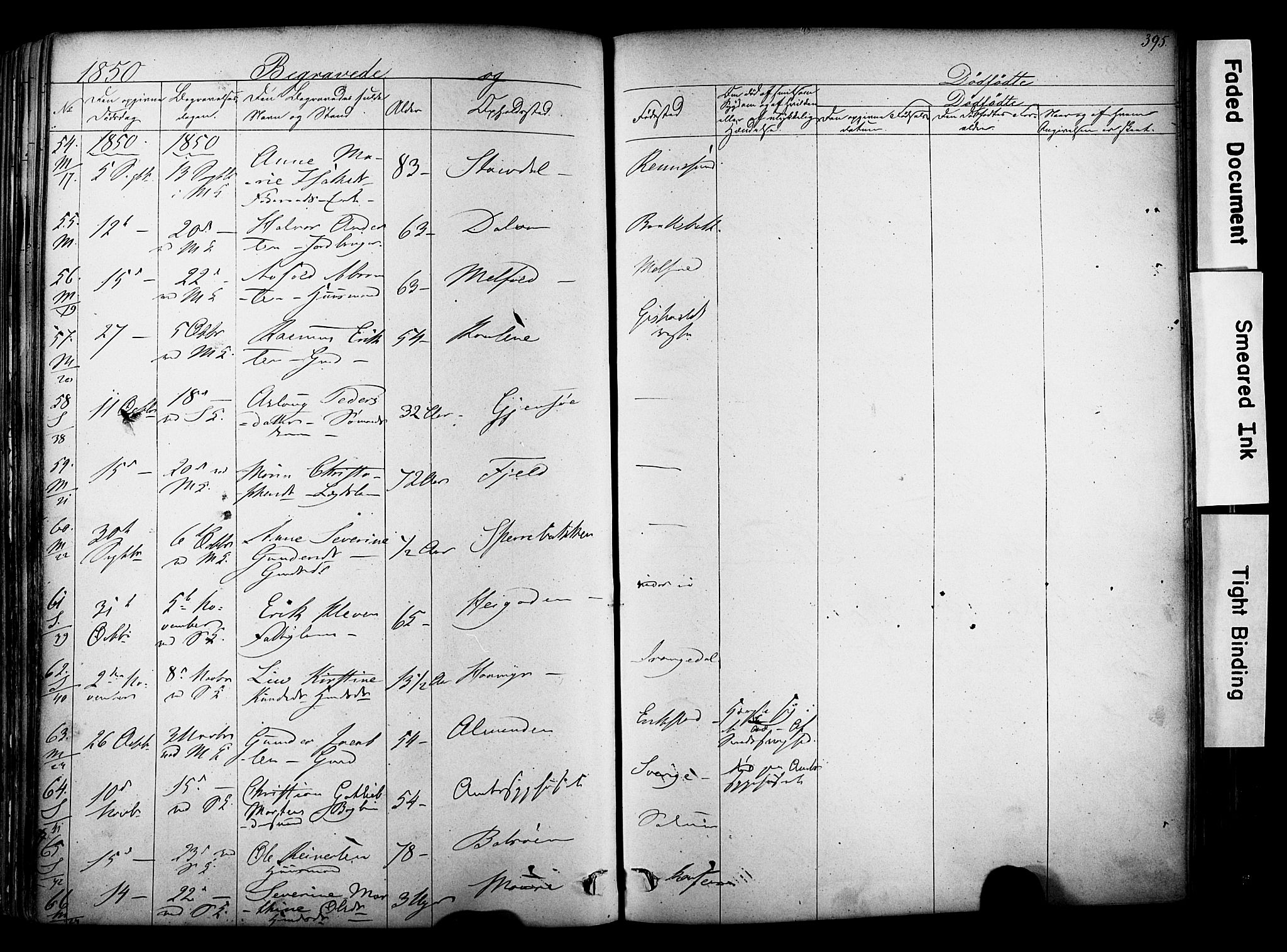 Solum kirkebøker, SAKO/A-306/F/Fa/L0006: Parish register (official) no. I 6, 1844-1855, p. 395