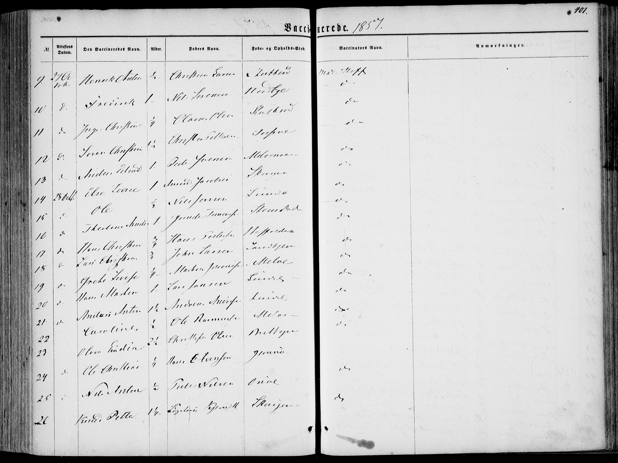 Hedrum kirkebøker, SAKO/A-344/F/Fa/L0007: Parish register (official) no. I 7, 1857-1868, p. 401