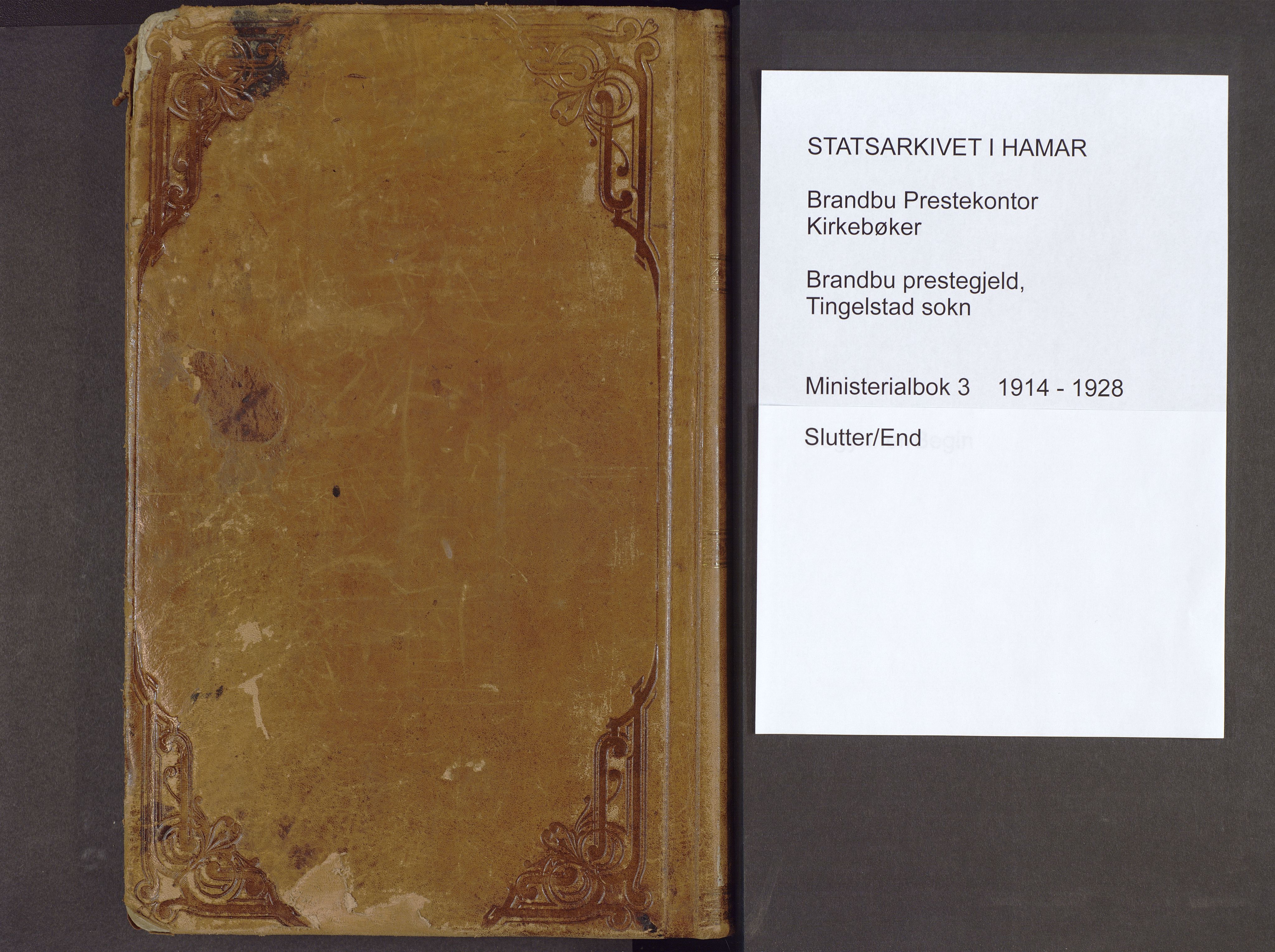 Brandbu prestekontor, AV/SAH-PREST-114/H/Ha/Haa/L0003: Parish register (official) no. 3, 1914-1928