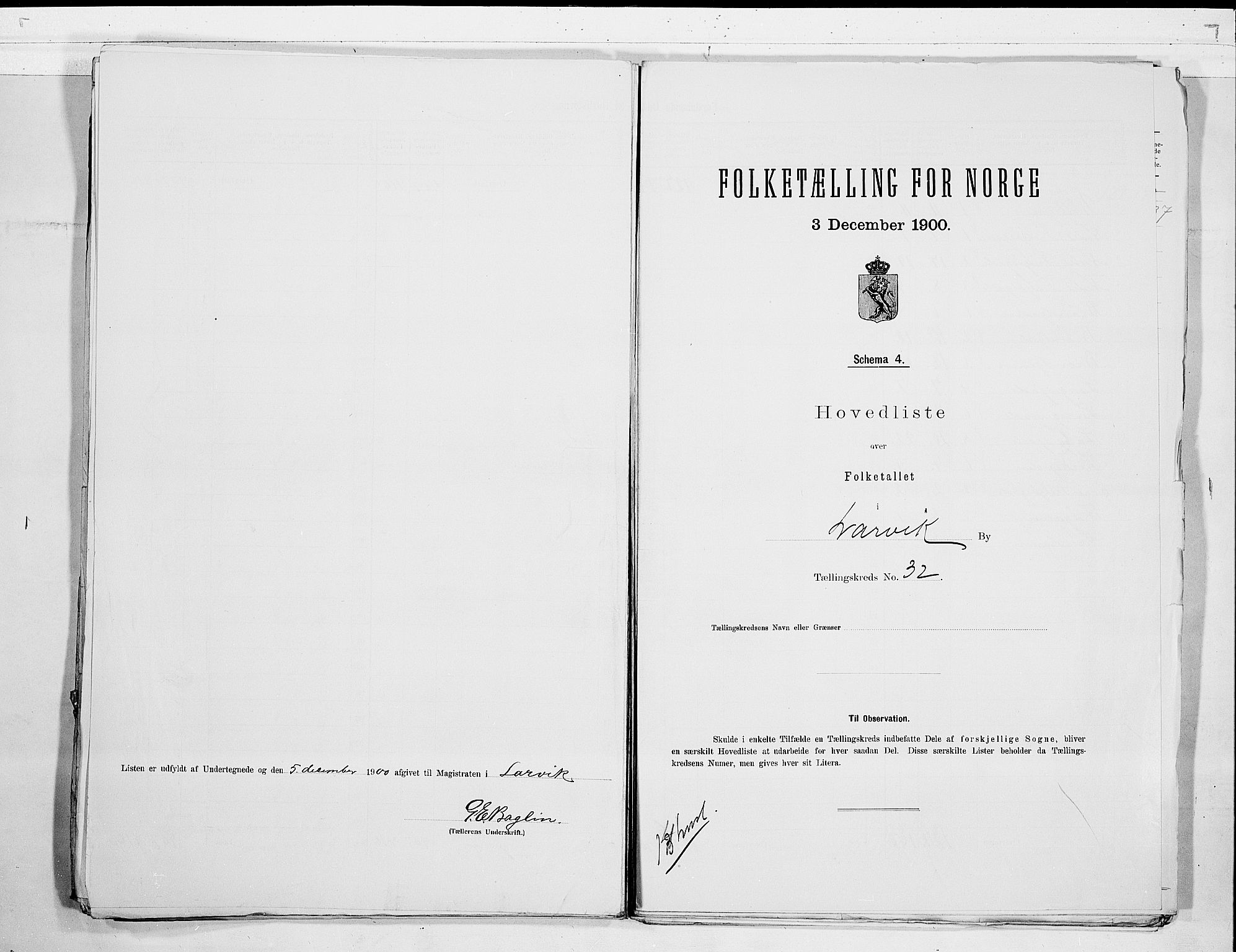 RA, 1900 census for Larvik, 1900, p. 66