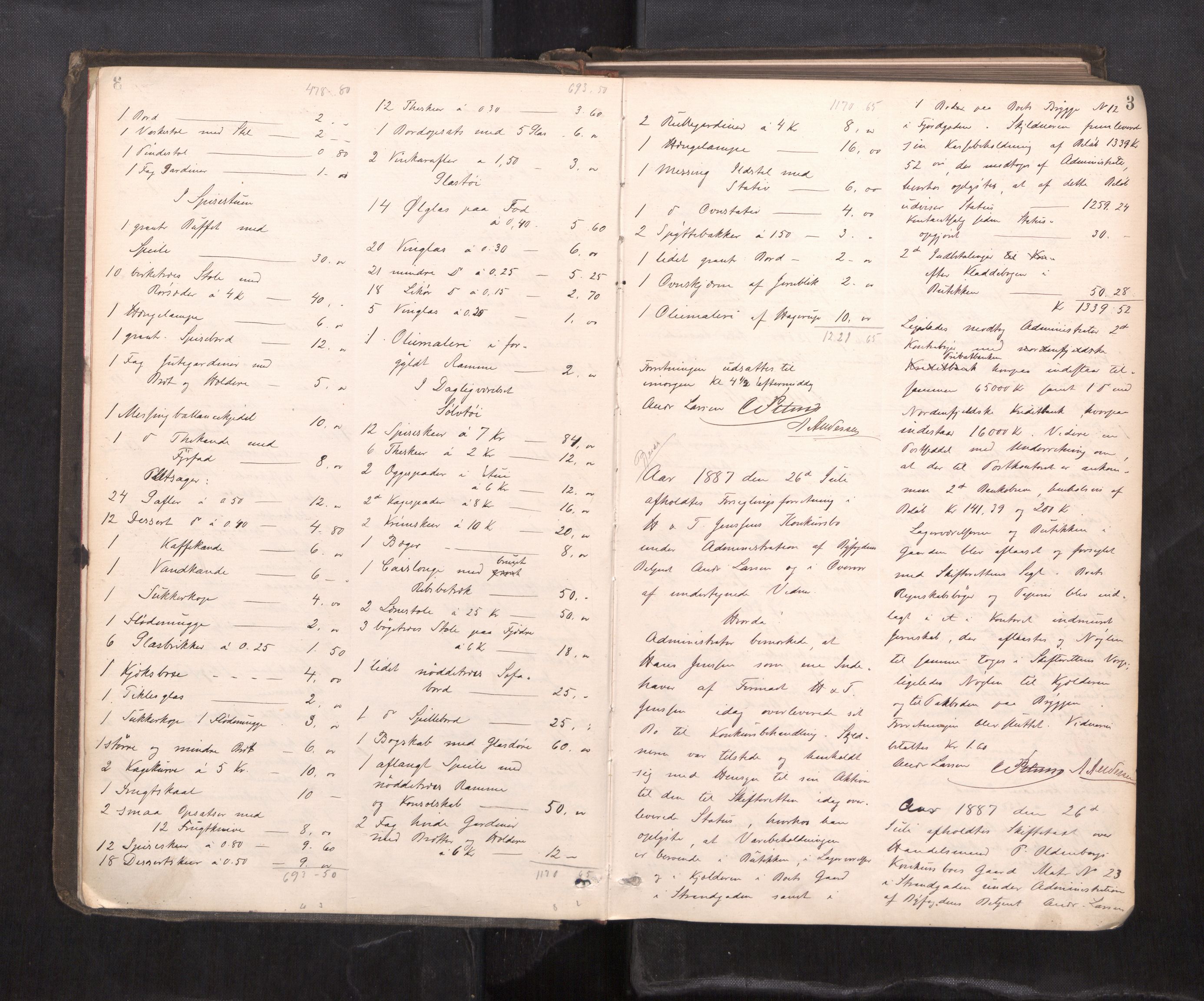 Trondheim byfogd, AV/SAT-A-0003/1/3/3C/L0013: Skifteregistreringsprotokoll - 19/7-14/8. (u/ register), 1887-1893, p. 3