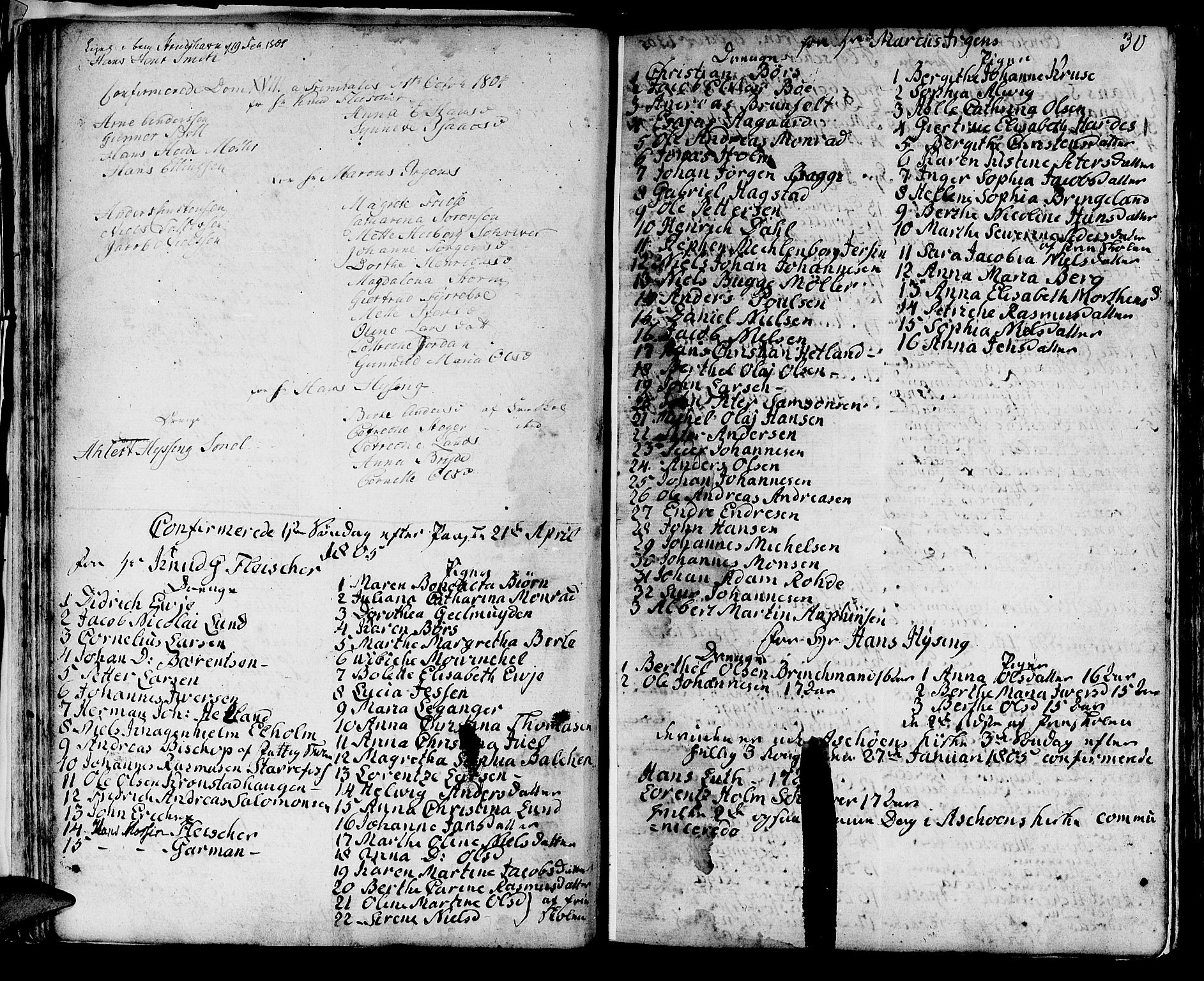 Domkirken sokneprestembete, SAB/A-74801/H/Haa/L0004: Parish register (official) no. A 4, 1763-1820, p. 30