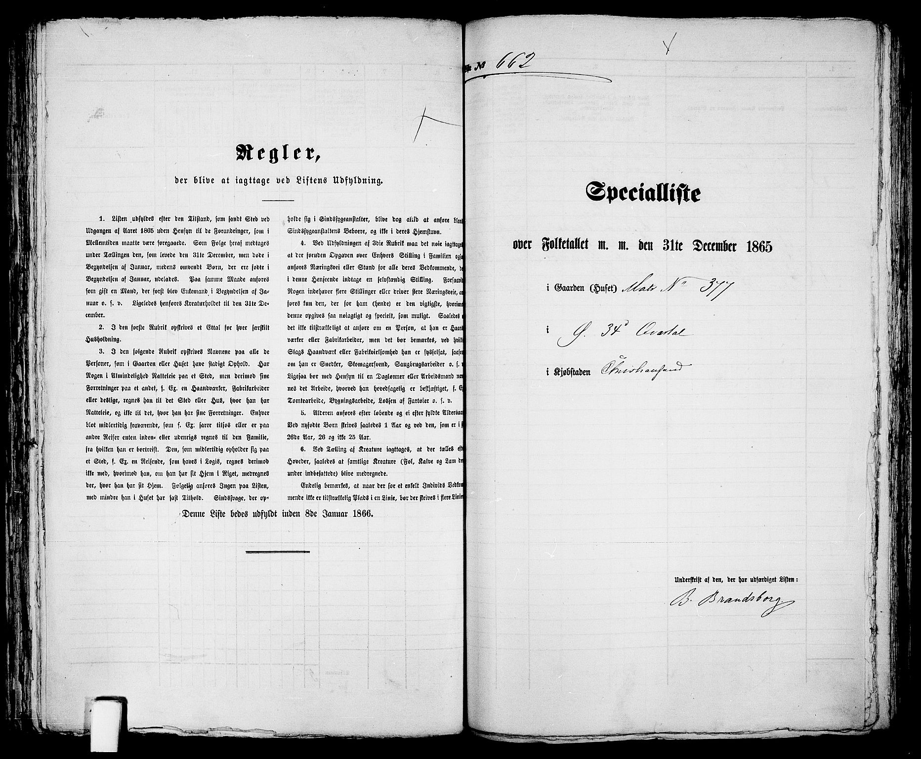 RA, 1865 census for Kristiansand, 1865, p. 1358