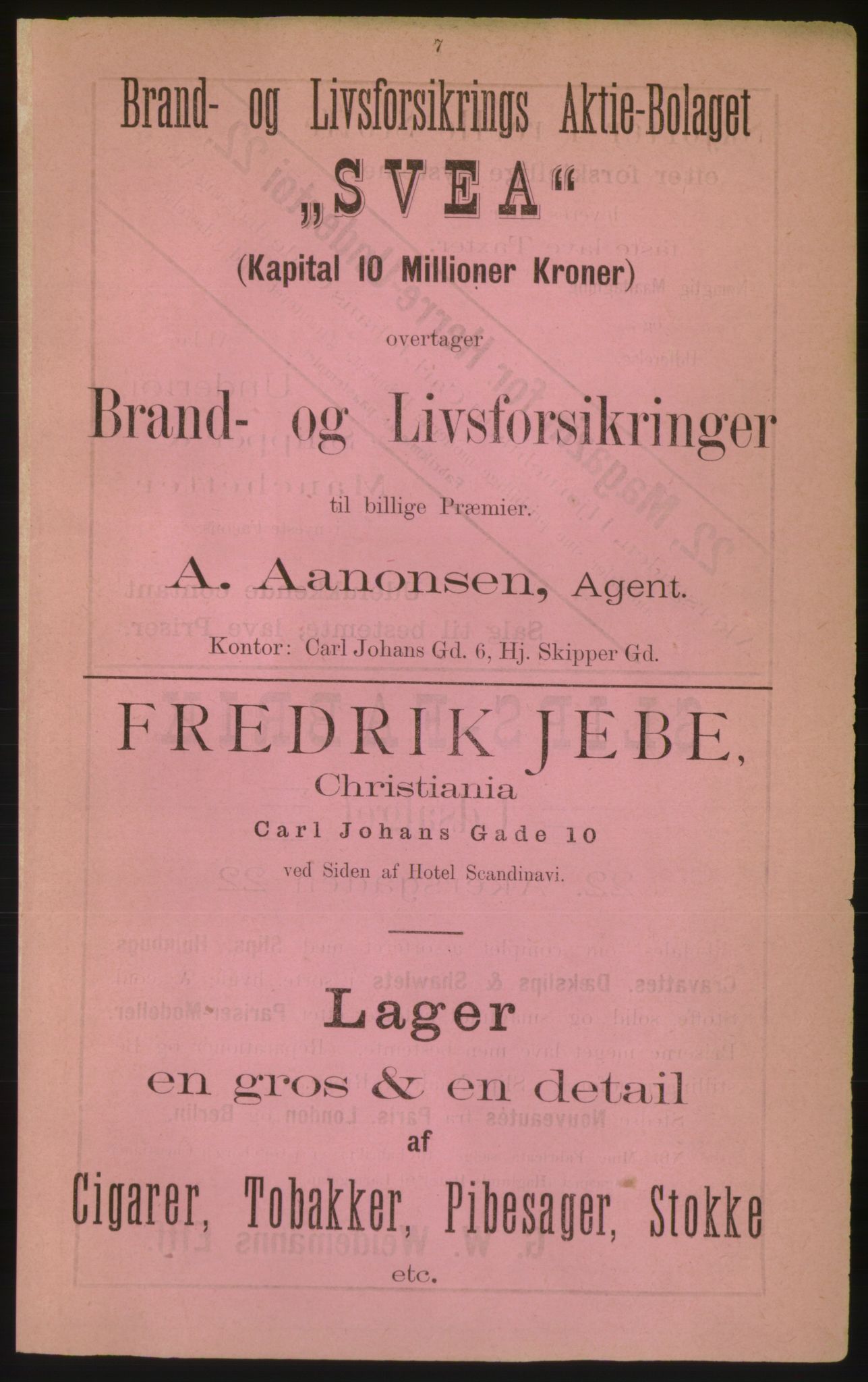 Kristiania/Oslo adressebok, PUBL/-, 1882, p. 7