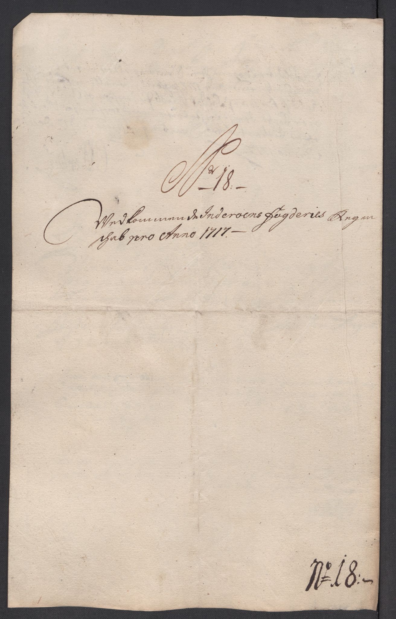 Rentekammeret inntil 1814, Reviderte regnskaper, Fogderegnskap, AV/RA-EA-4092/R63/L4325: Fogderegnskap Inderøy, 1717, p. 221