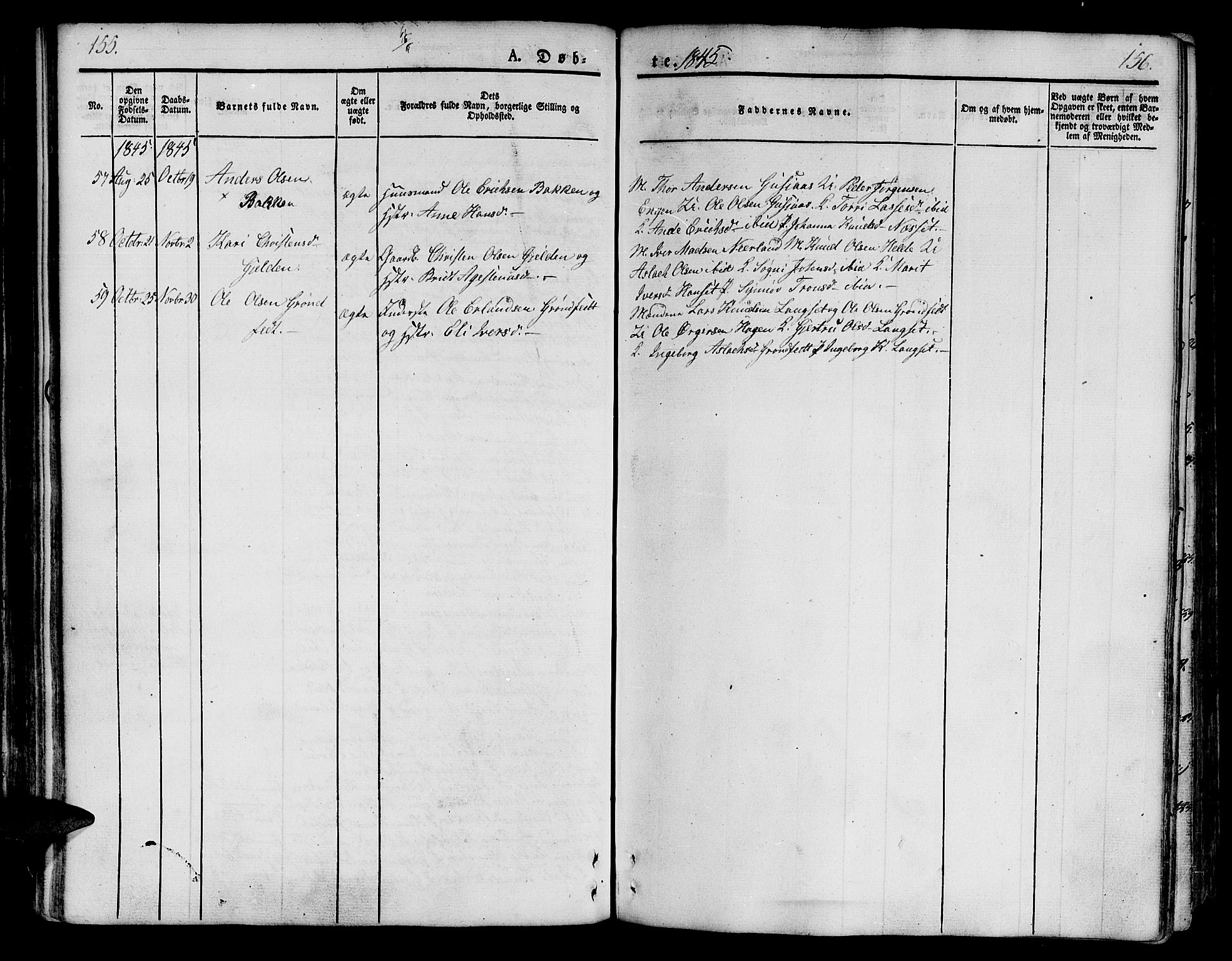 Ministerialprotokoller, klokkerbøker og fødselsregistre - Møre og Romsdal, AV/SAT-A-1454/551/L0624: Parish register (official) no. 551A04, 1831-1845, p. 155-156