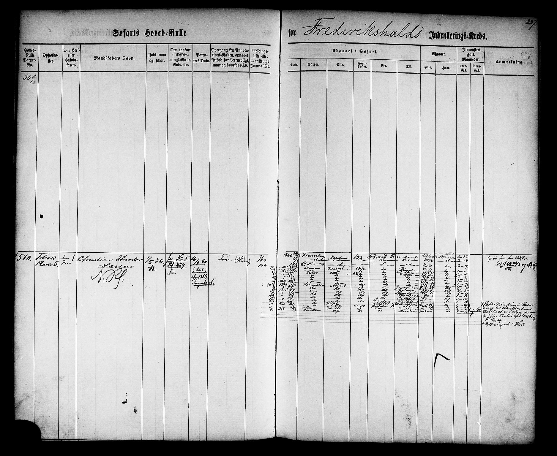 Halden mønstringskontor, AV/SAO-A-10569a/F/Fc/Fcb/L0002: Hovedrulle, 1860, p. 222