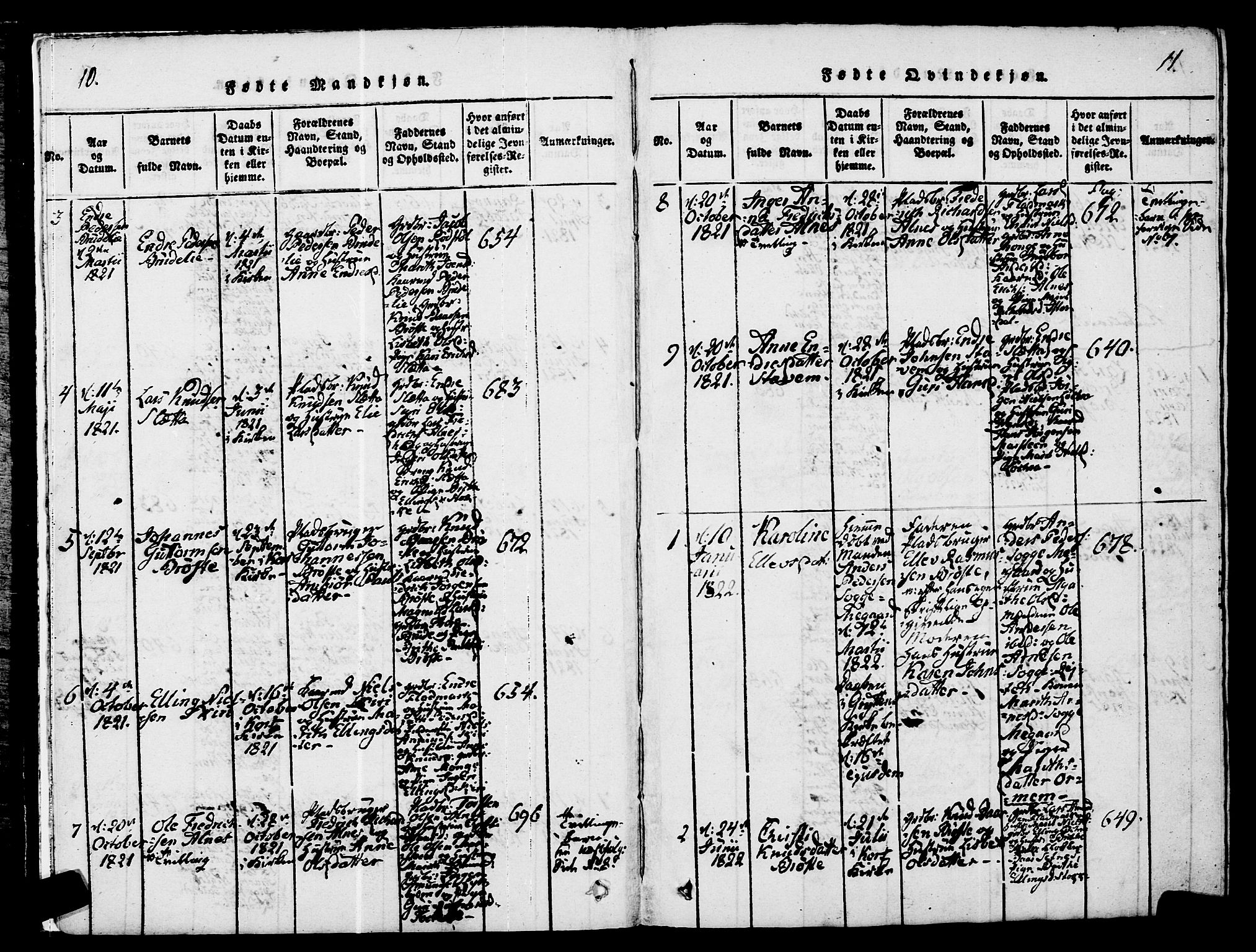 Ministerialprotokoller, klokkerbøker og fødselsregistre - Møre og Romsdal, SAT/A-1454/546/L0593: Parish register (official) no. 546A01, 1818-1853, p. 10-11