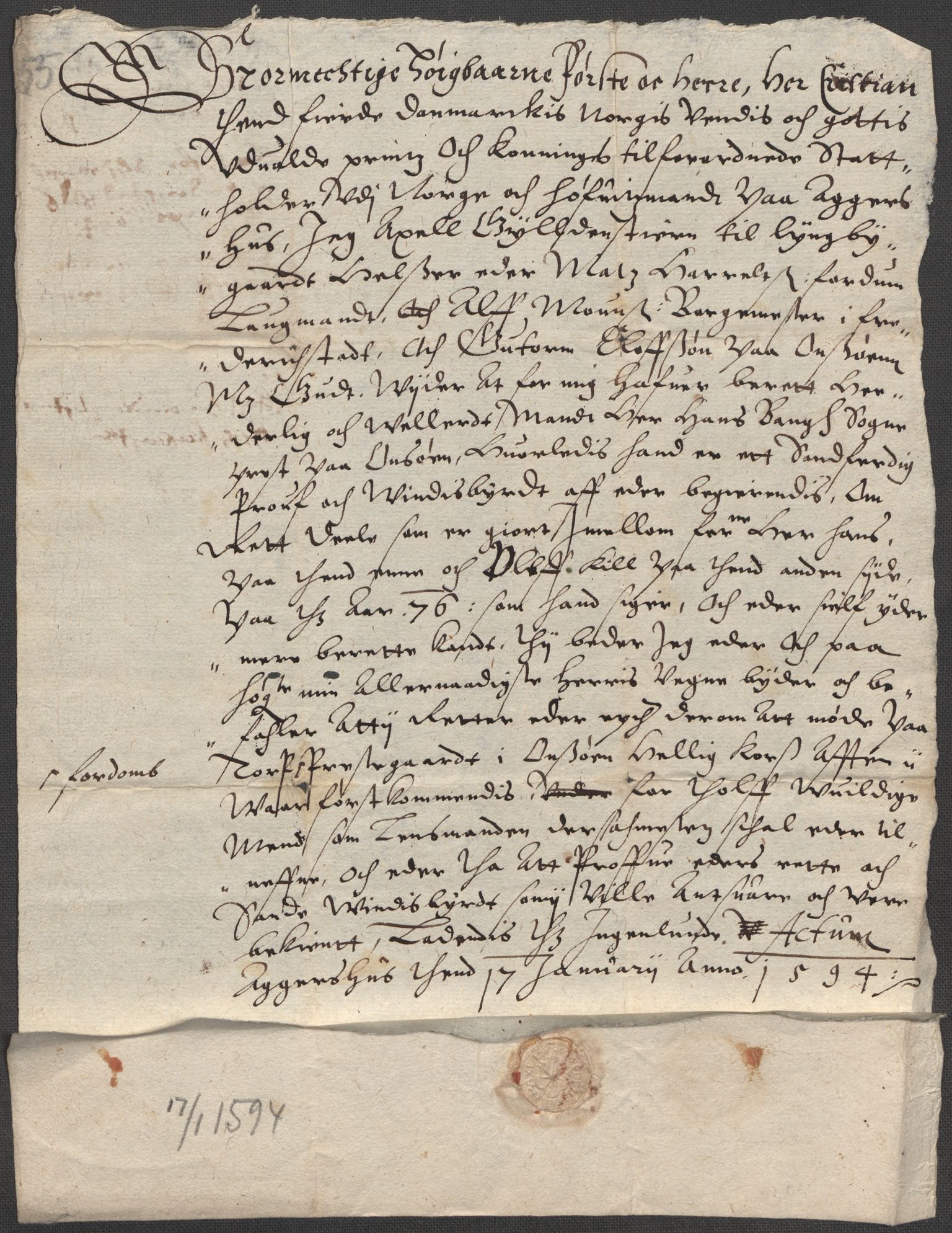 Riksarkivets diplomsamling, AV/RA-EA-5965/F15/L0003: Prestearkiv - Østfold, 1594-1700, p. 19