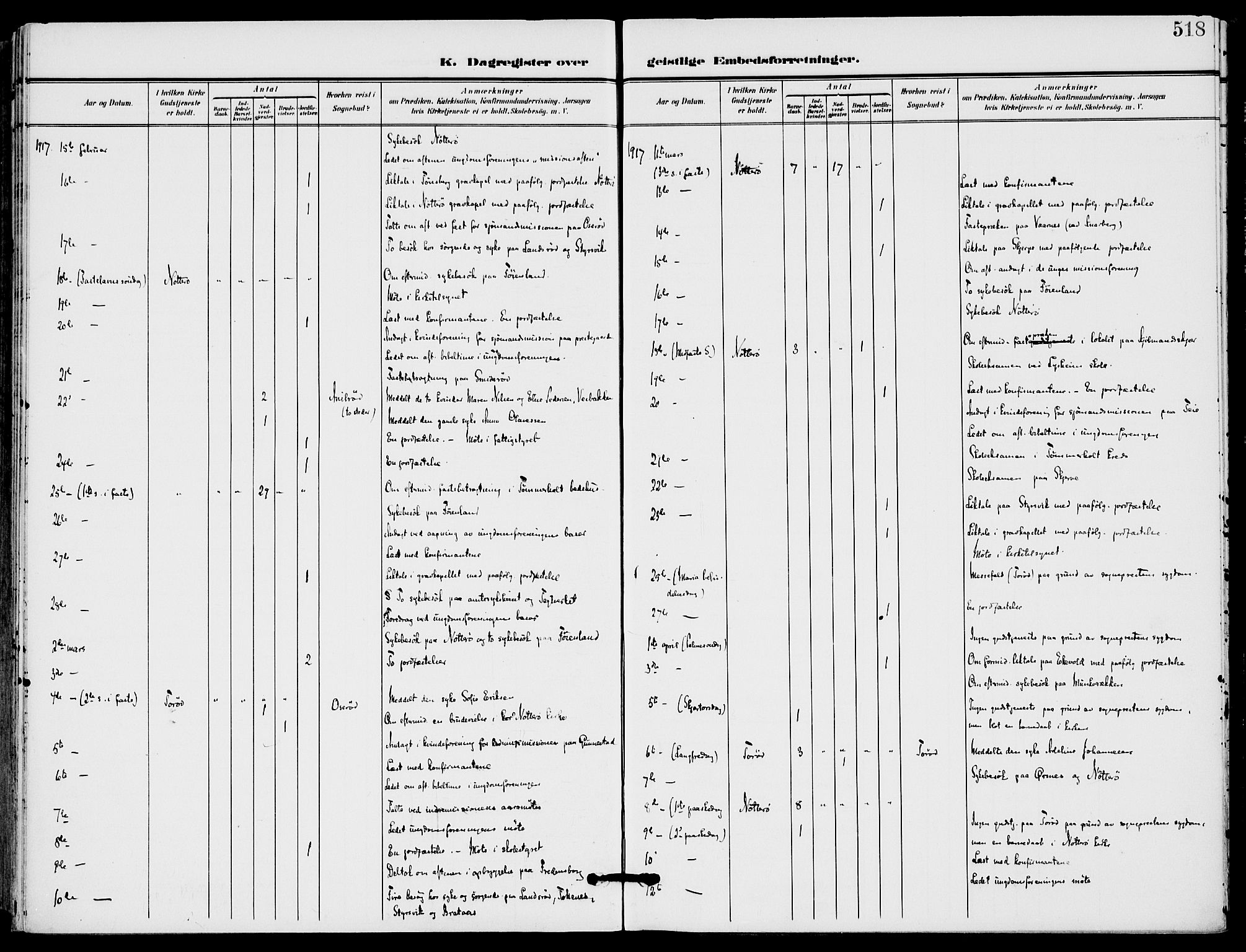 Nøtterøy kirkebøker, AV/SAKO-A-354/F/Fa/L0010: Parish register (official) no. I 10, 1908-1919, p. 518