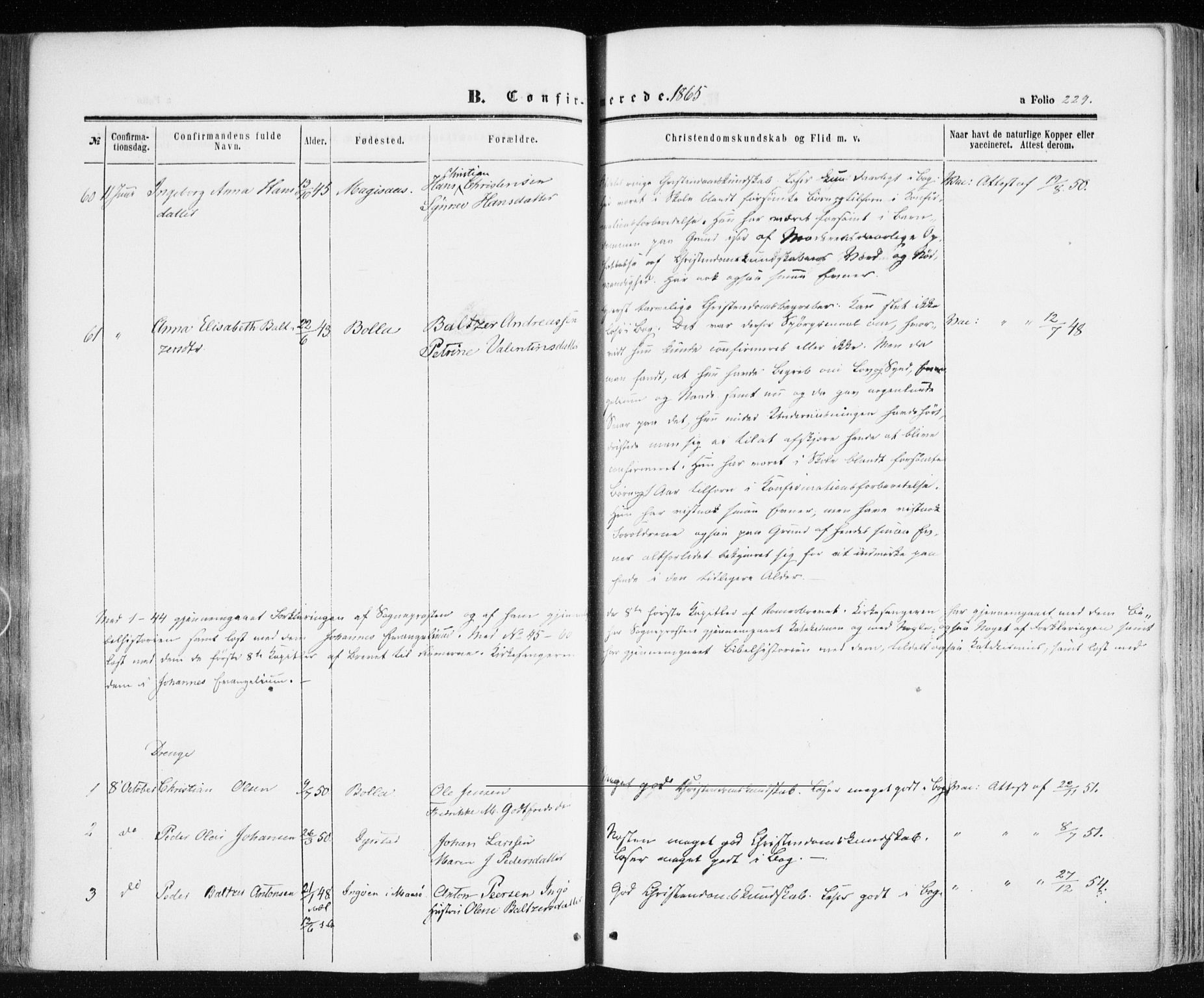 Ibestad sokneprestembete, AV/SATØ-S-0077/H/Ha/Haa/L0009kirke: Parish register (official) no. 9, 1859-1868, p. 229