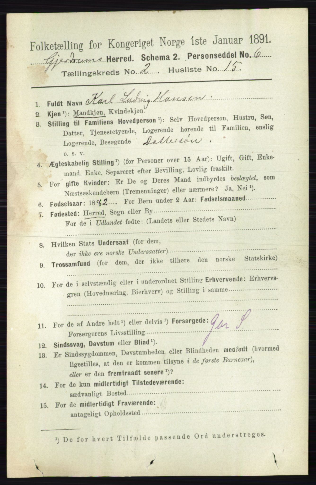 RA, 1891 census for 0234 Gjerdrum, 1891, p. 679