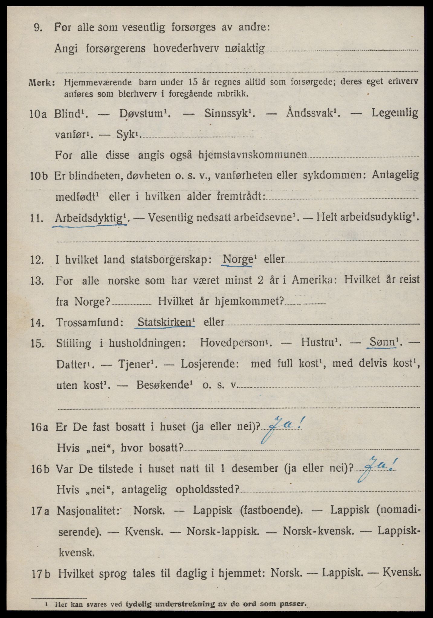 SAT, 1920 census for Orkdal, 1920, p. 6881