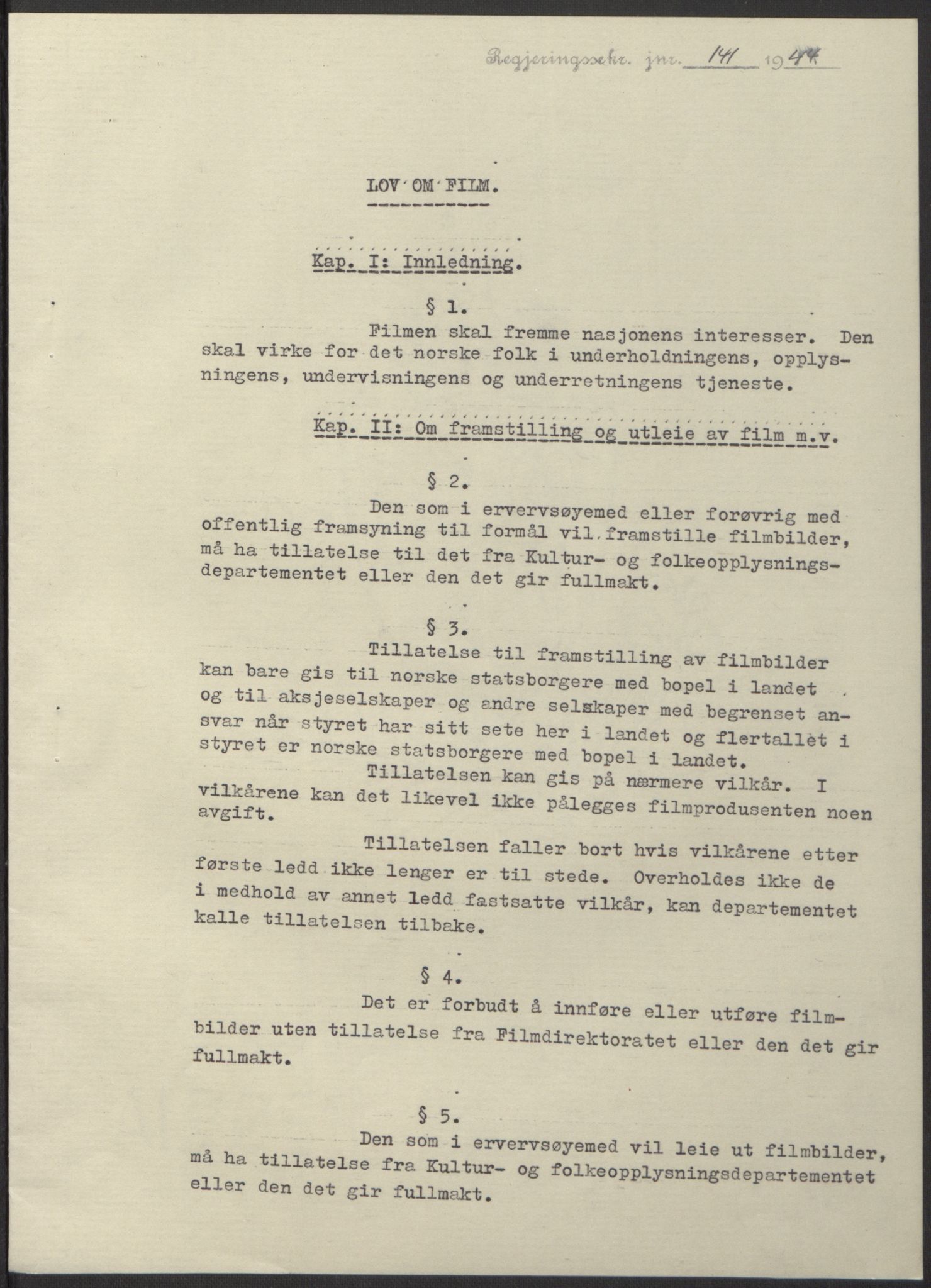 NS-administrasjonen 1940-1945 (Statsrådsekretariatet, de kommisariske statsråder mm), AV/RA-S-4279/D/Db/L0100: Lover, 1944, p. 266