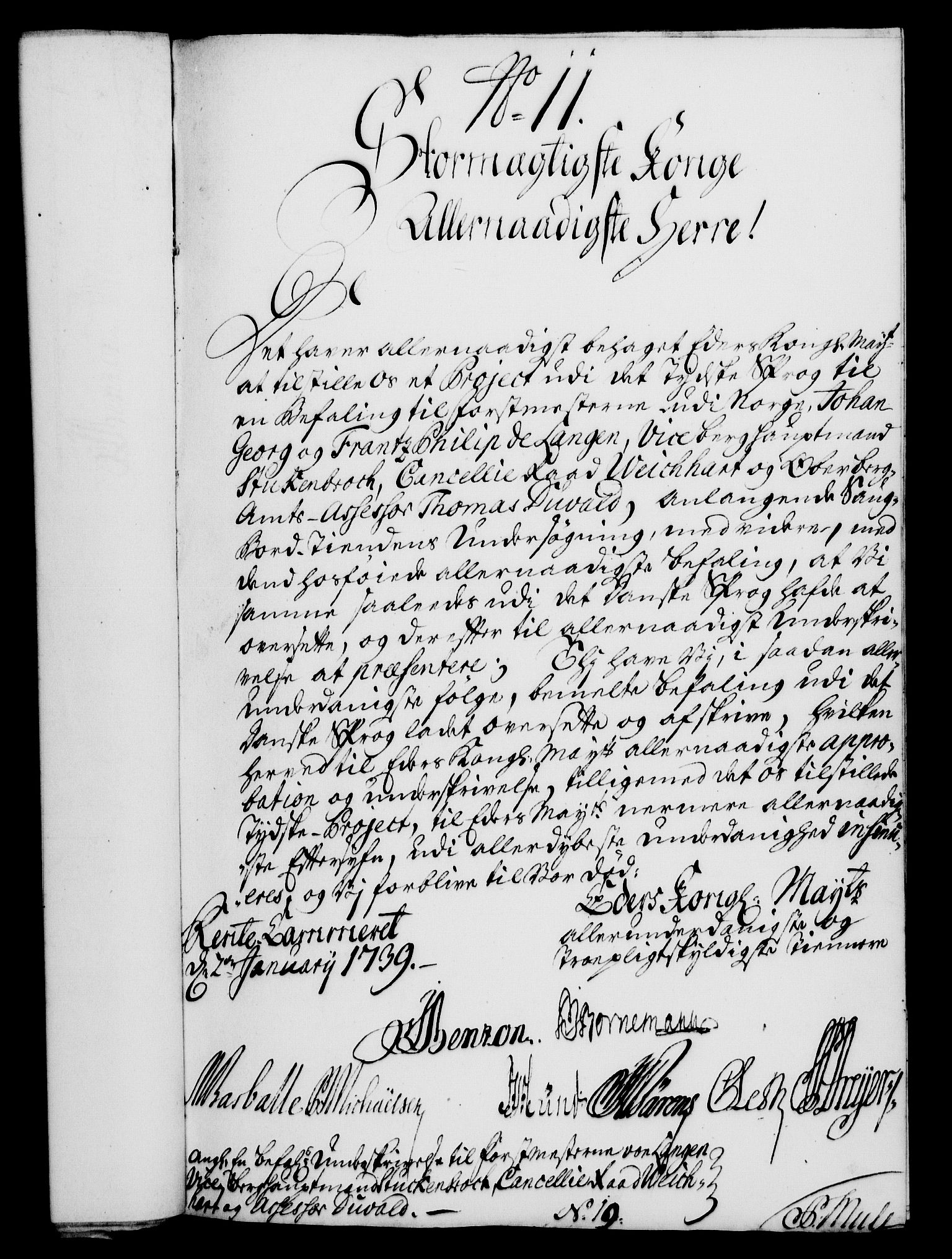 Rentekammeret, Kammerkanselliet, RA/EA-3111/G/Gf/Gfa/L0022: Norsk relasjons- og resolusjonsprotokoll (merket RK 52.22), 1739, p. 82