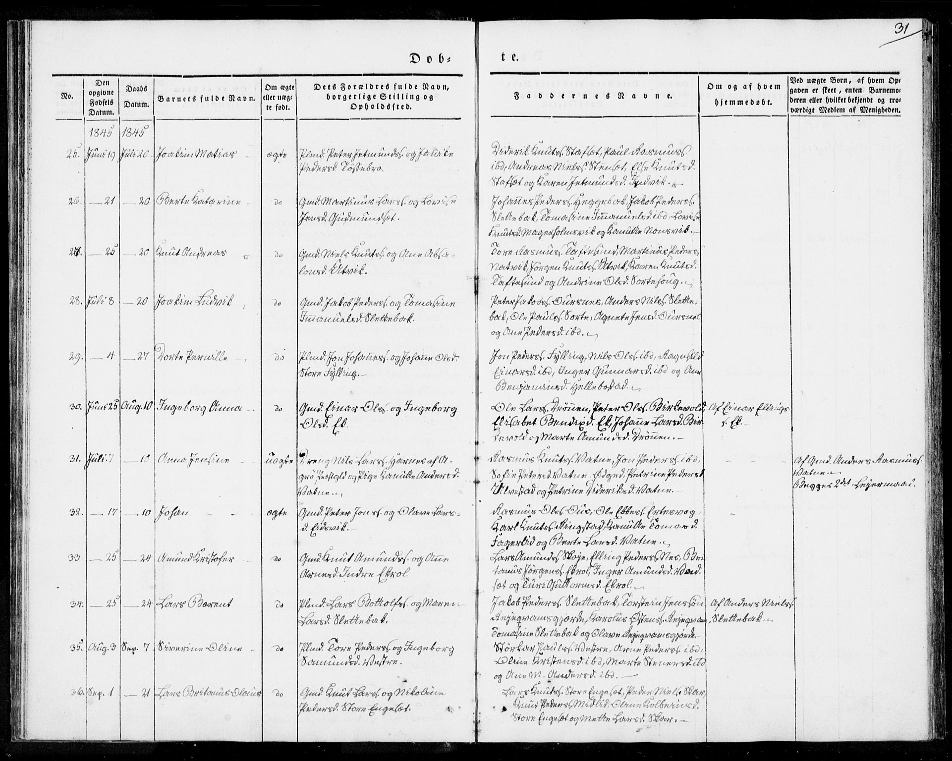 Ministerialprotokoller, klokkerbøker og fødselsregistre - Møre og Romsdal, AV/SAT-A-1454/524/L0352: Parish register (official) no. 524A04, 1838-1847, p. 31