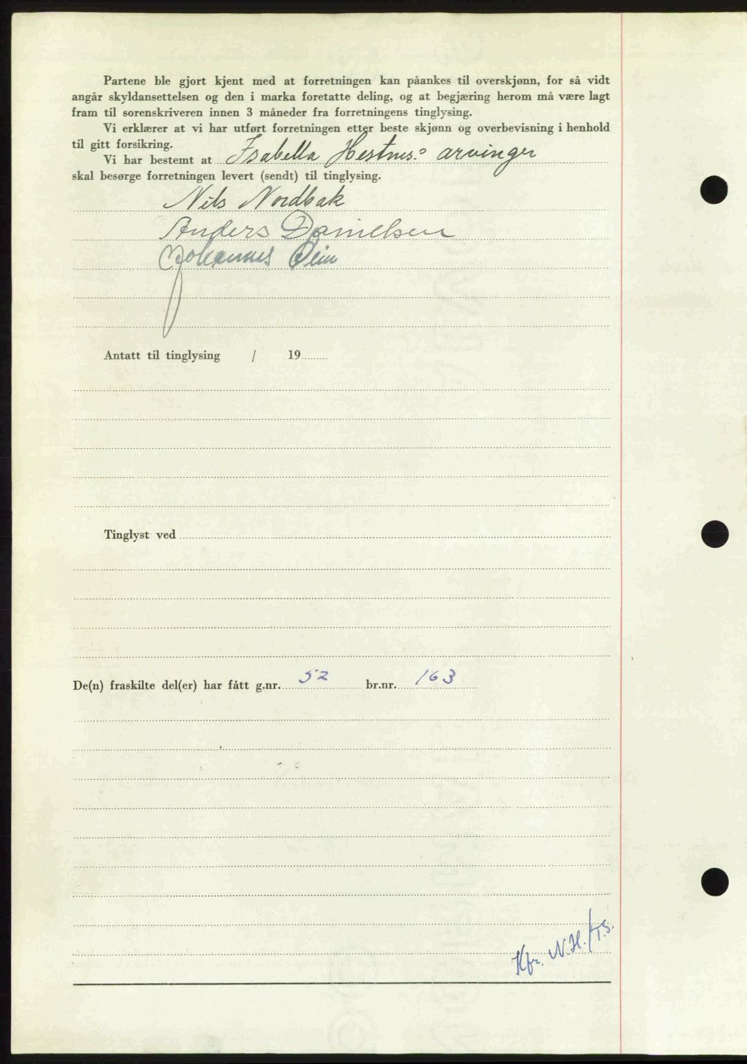 Nordmøre sorenskriveri, AV/SAT-A-4132/1/2/2Ca: Mortgage book no. A106, 1947-1947, Diary no: : 2666/1947