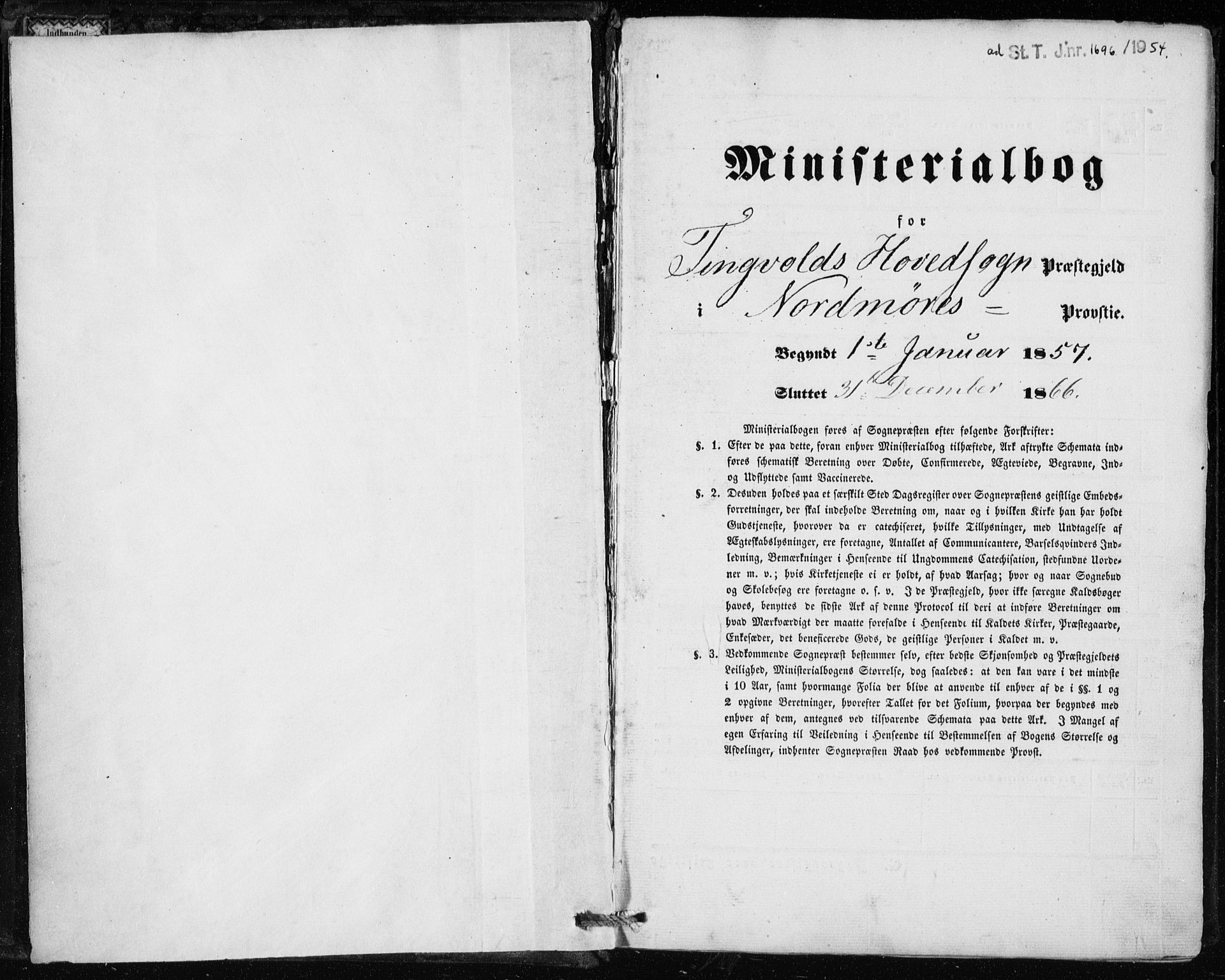 Ministerialprotokoller, klokkerbøker og fødselsregistre - Møre og Romsdal, AV/SAT-A-1454/586/L0985: Parish register (official) no. 586A11, 1857-1866