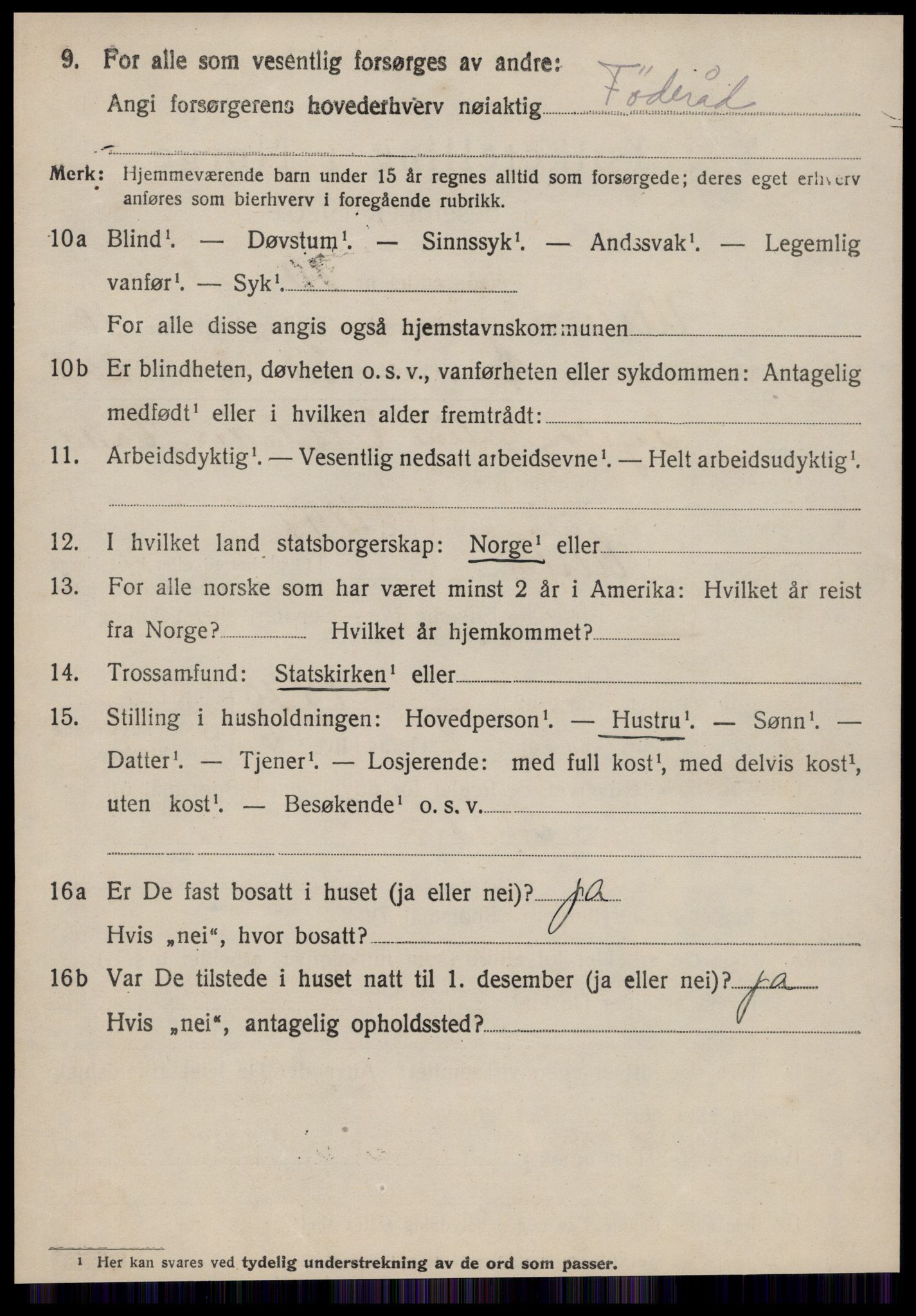 SAT, 1920 census for Ulstein, 1920, p. 5333