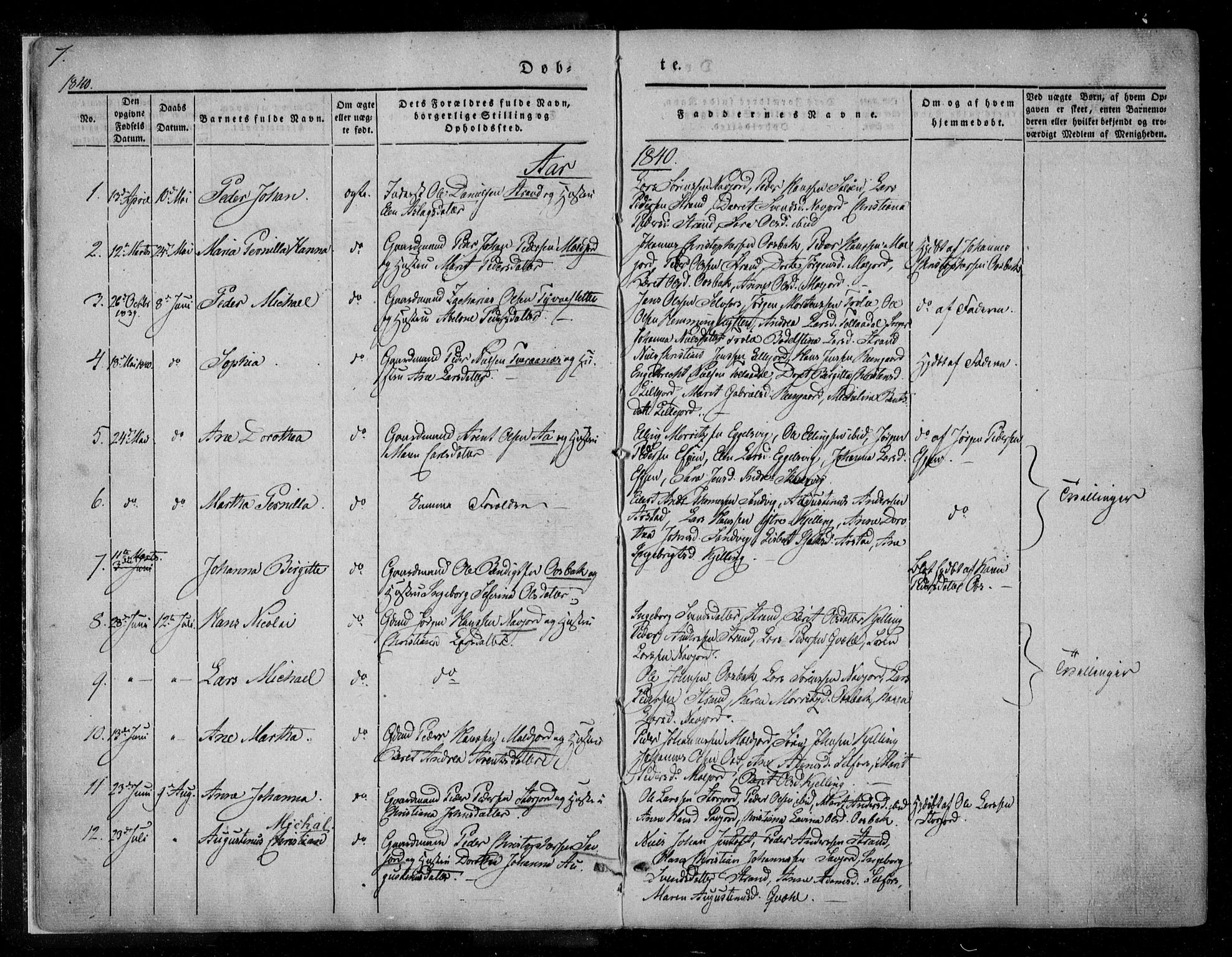 Ministerialprotokoller, klokkerbøker og fødselsregistre - Nordland, SAT/A-1459/846/L0644: Parish register (official) no. 846A02, 1837-1872, p. 7