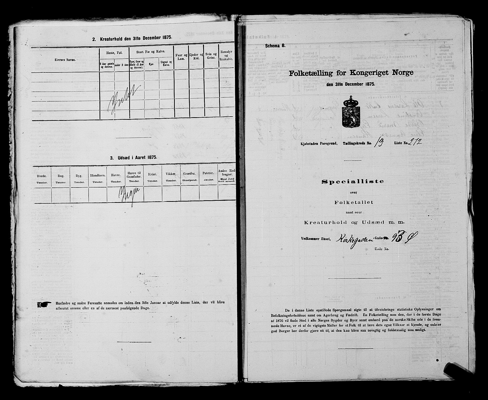 SAKO, 1875 census for 0805P Porsgrunn, 1875, p. 624