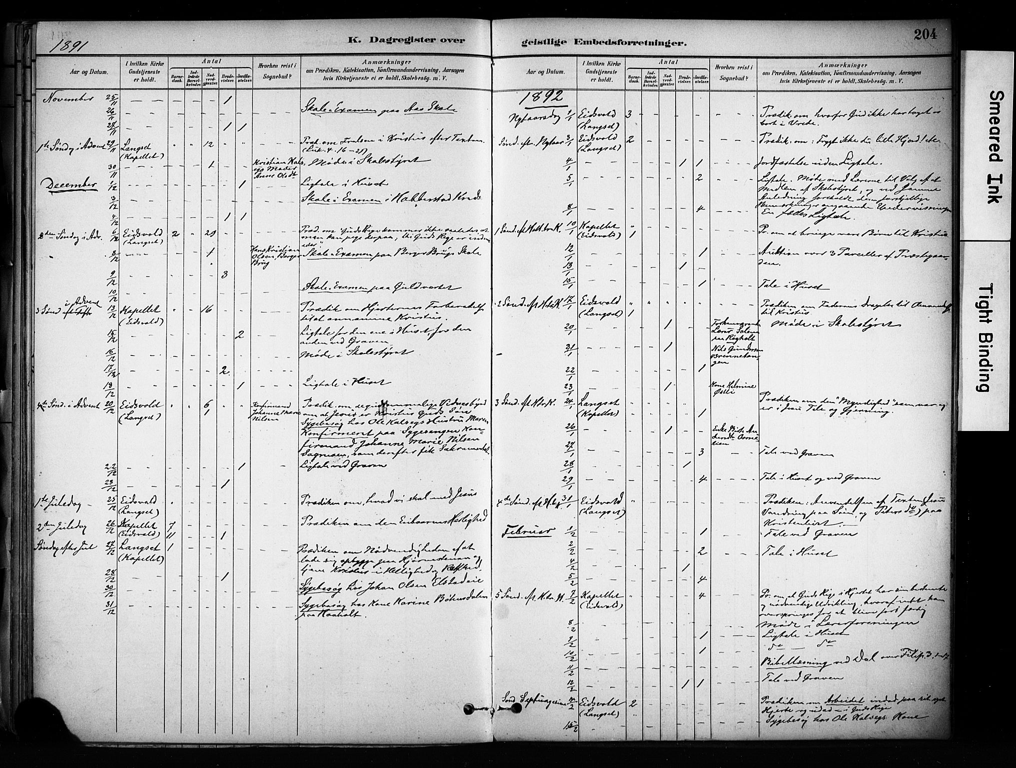 Eidsvoll prestekontor Kirkebøker, AV/SAO-A-10888/F/Fa/L0003: Parish register (official) no. I 3, 1882-1895, p. 204