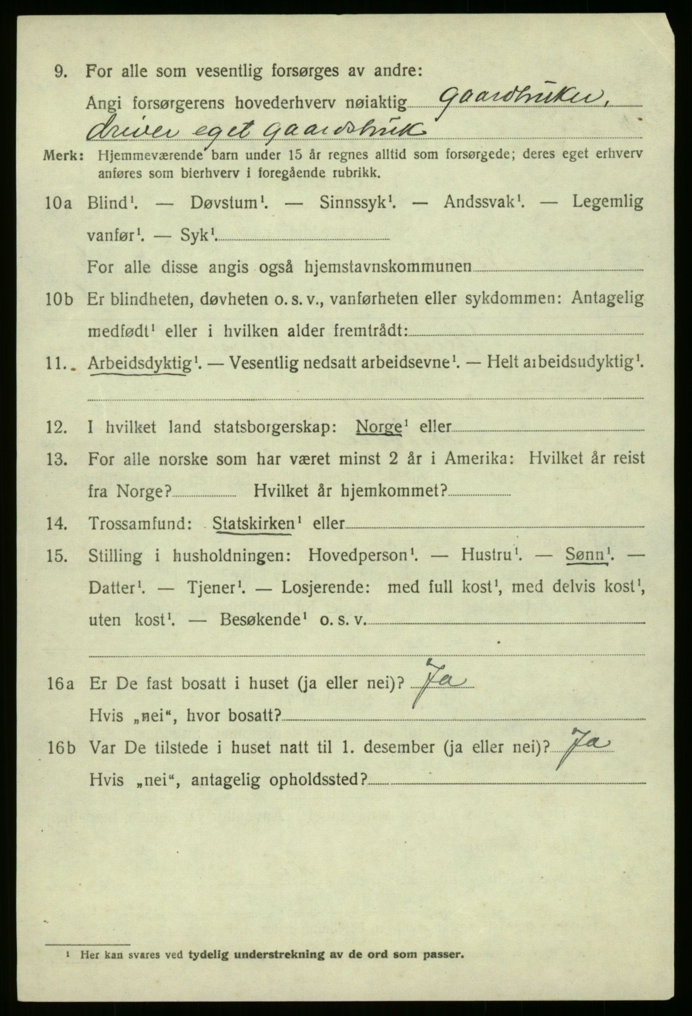 SAB, 1920 census for Askvoll, 1920, p. 3587