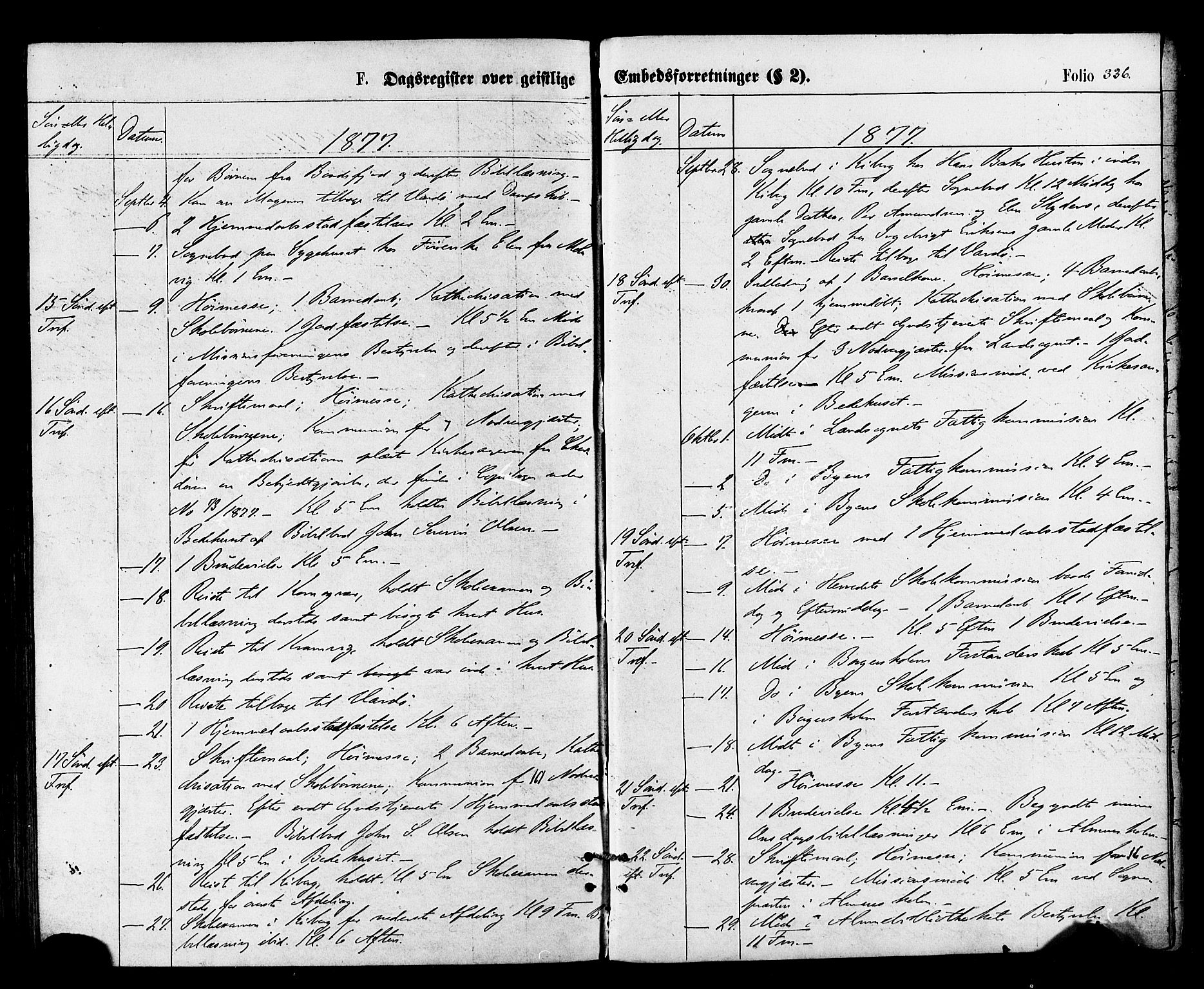 Vardø sokneprestkontor, AV/SATØ-S-1332/H/Ha/L0005kirke: Parish register (official) no. 5, 1872-1878, p. 336