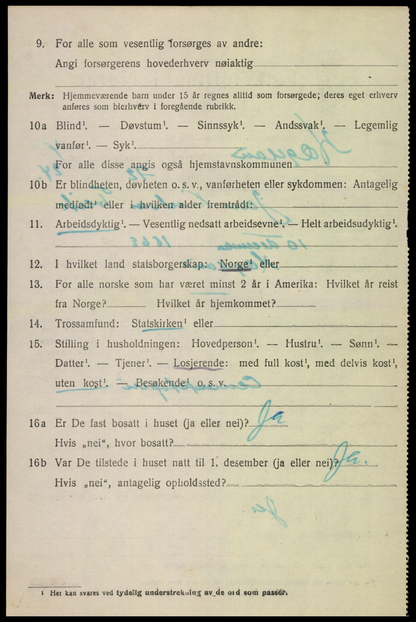 SAK, 1920 census for Hægeland, 1920, p. 1968