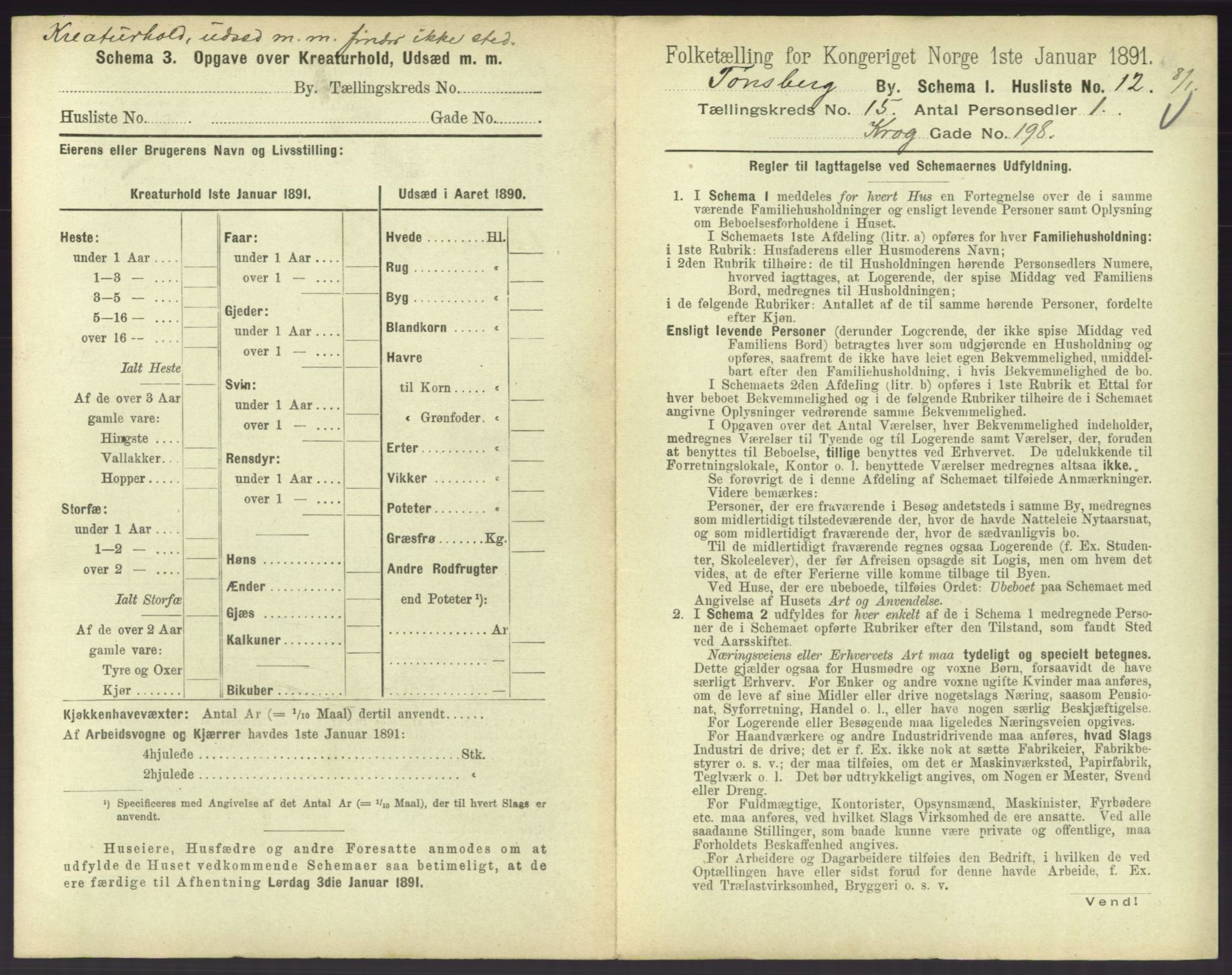 RA, 1891 census for 0705 Tønsberg, 1891, p. 572