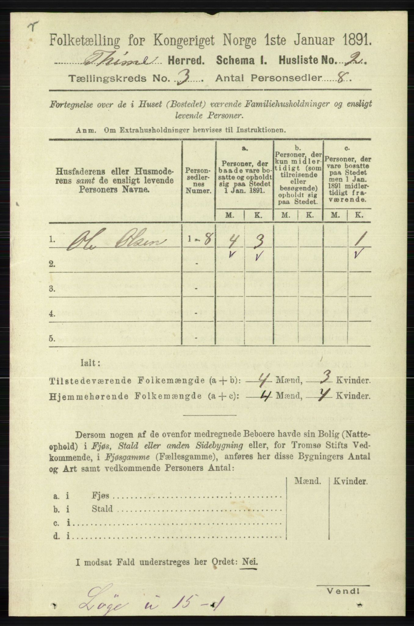 RA, 1891 census for 1121 Time, 1891, p. 996
