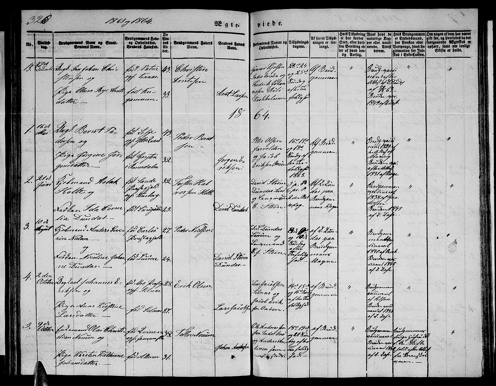 Ministerialprotokoller, klokkerbøker og fødselsregistre - Nordland, AV/SAT-A-1459/839/L0572: Parish register (copy) no. 839C02, 1841-1873, p. 326