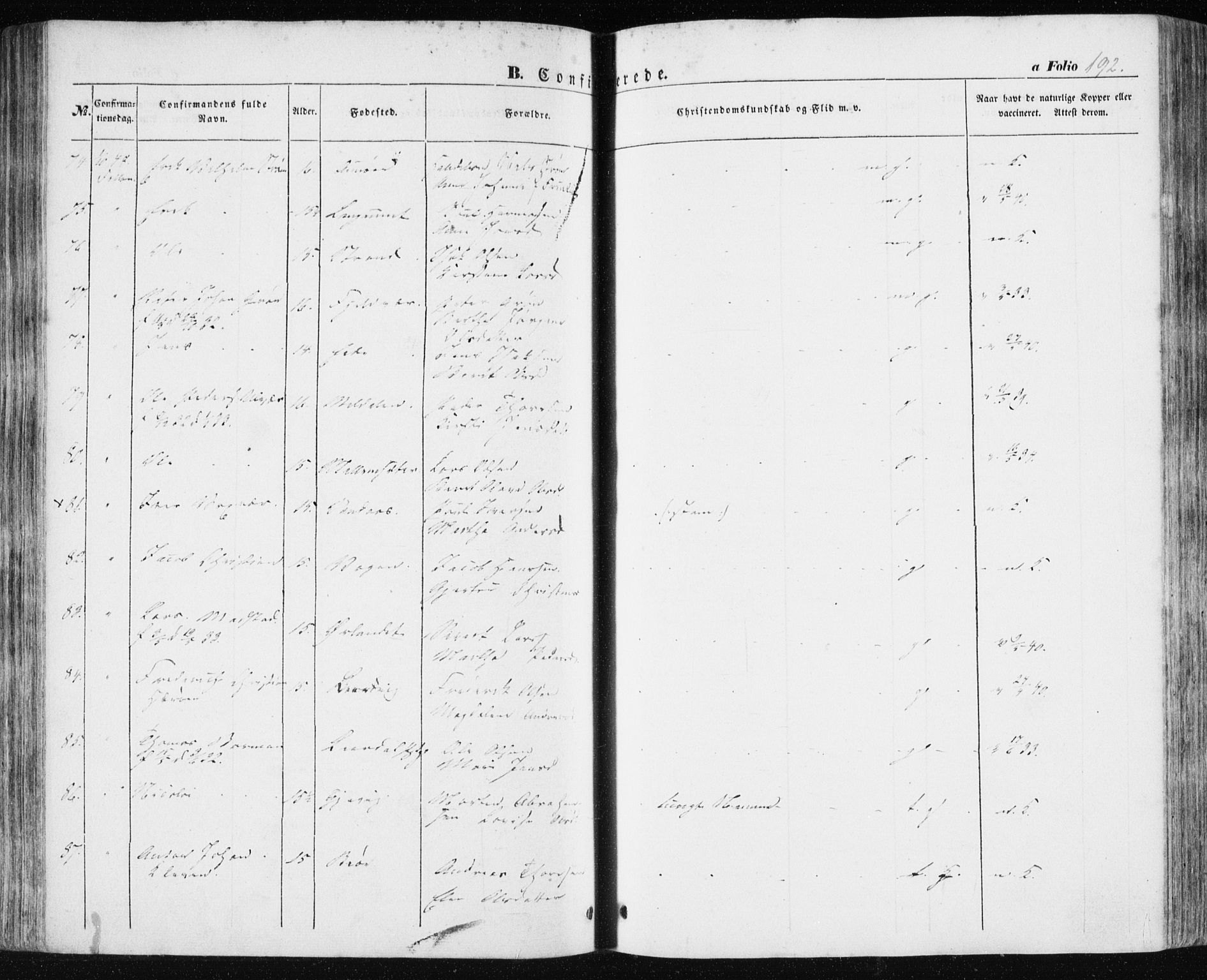 Ministerialprotokoller, klokkerbøker og fødselsregistre - Sør-Trøndelag, AV/SAT-A-1456/634/L0529: Parish register (official) no. 634A05, 1843-1851, p. 192