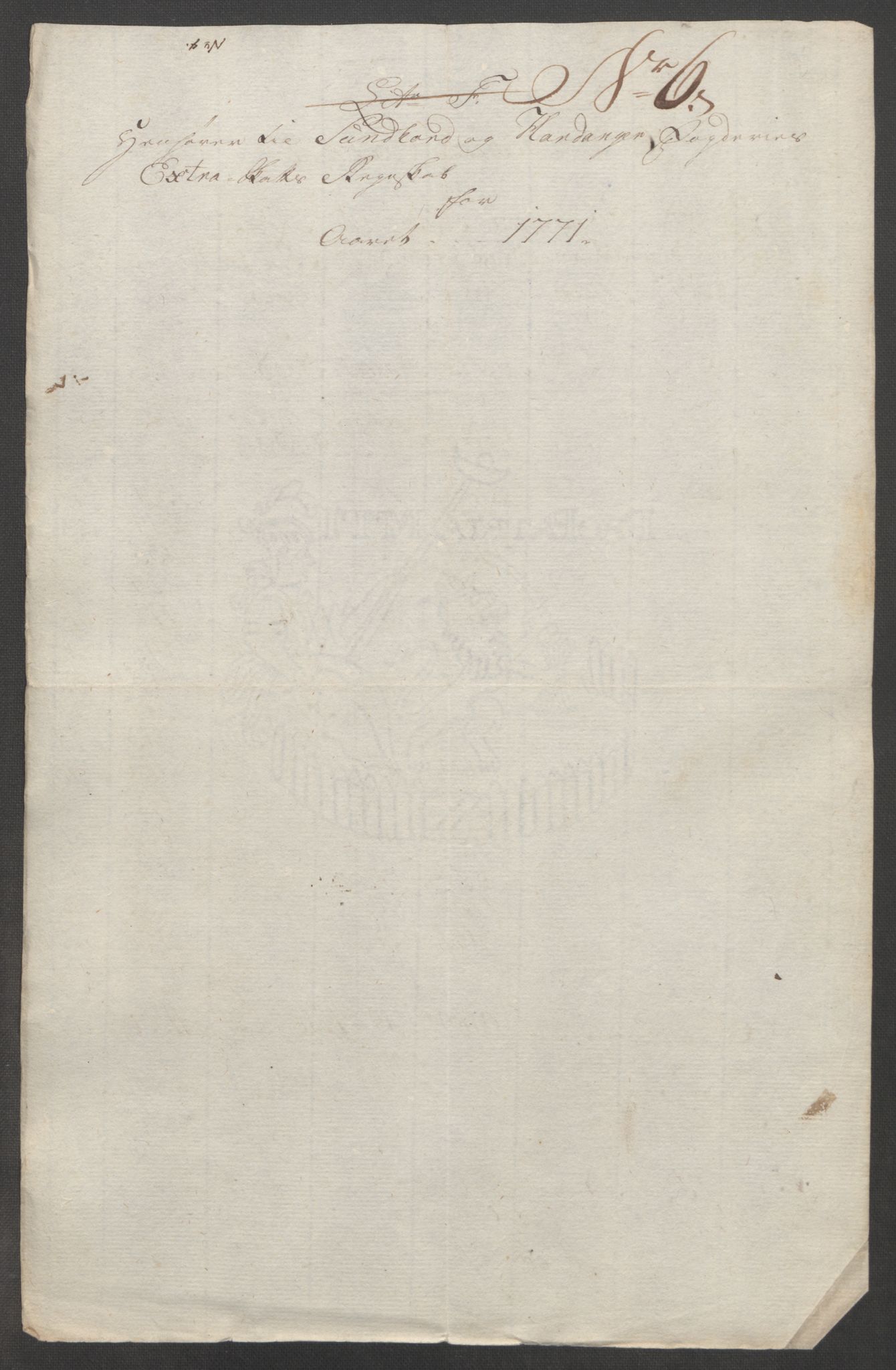 Rentekammeret inntil 1814, Reviderte regnskaper, Fogderegnskap, RA/EA-4092/R48/L3136: Ekstraskatten Sunnhordland og Hardanger, 1762-1772, p. 260