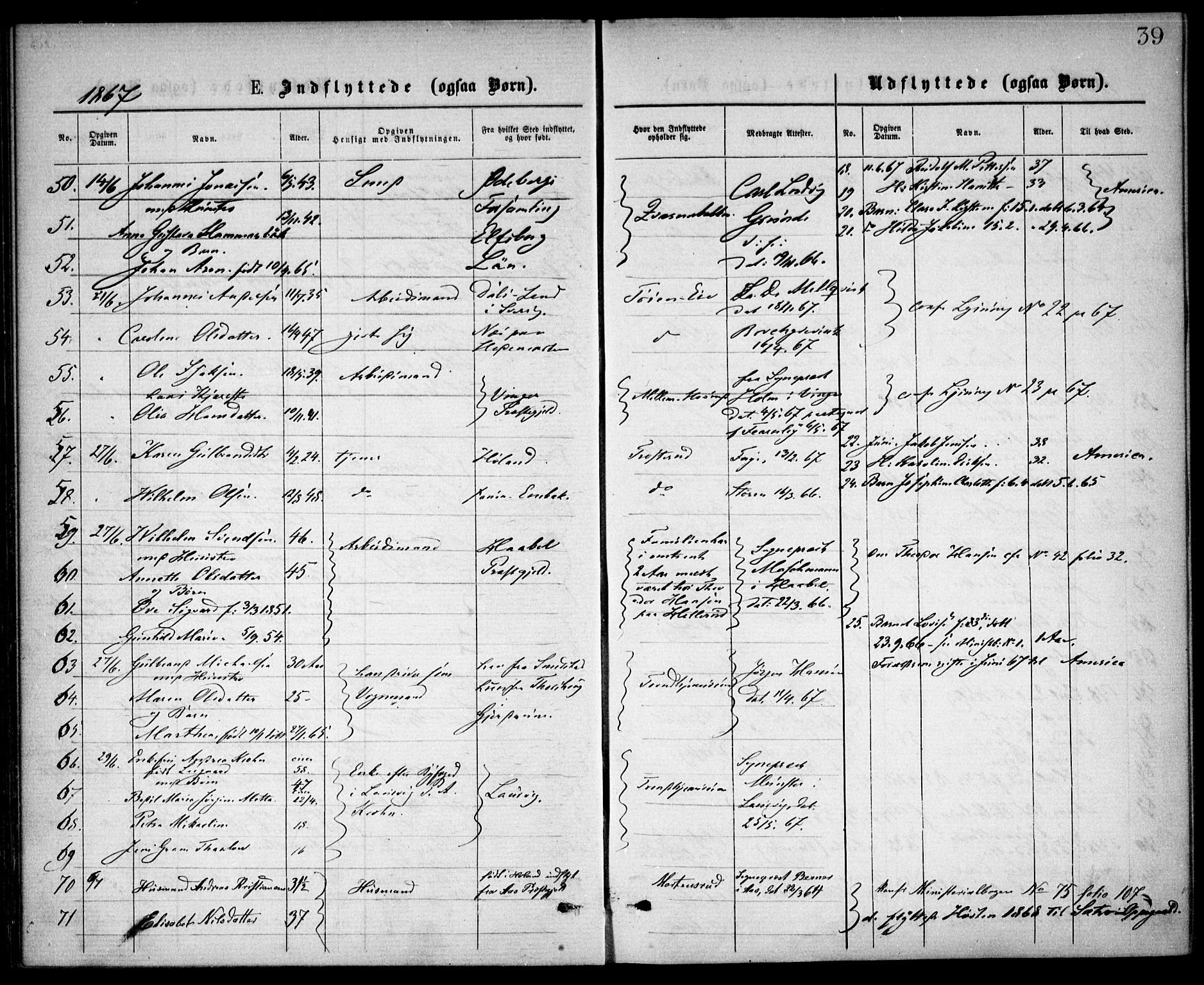 Østre Aker prestekontor Kirkebøker, AV/SAO-A-10840/F/Fa/L0002: Parish register (official) no. I 2, 1861-1878, p. 39