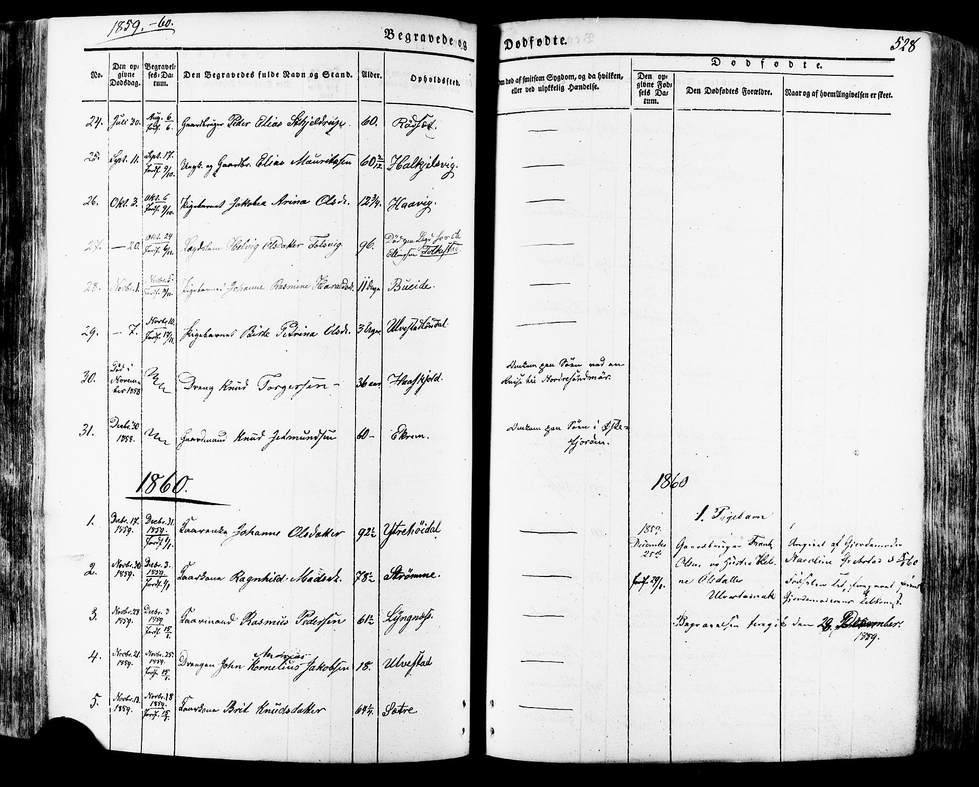 Ministerialprotokoller, klokkerbøker og fødselsregistre - Møre og Romsdal, SAT/A-1454/511/L0140: Parish register (official) no. 511A07, 1851-1878, p. 528