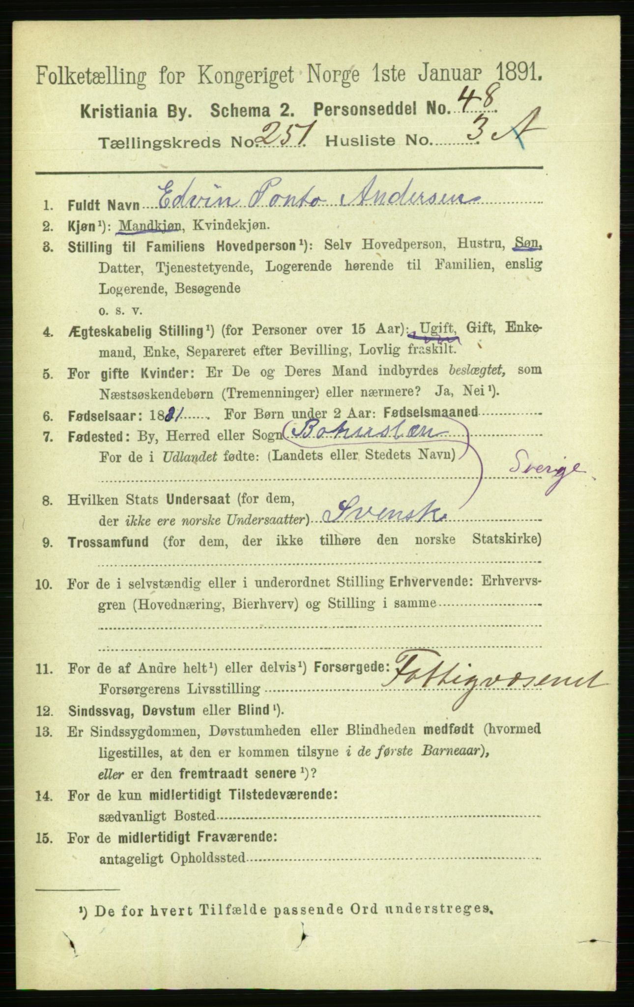 RA, 1891 census for 0301 Kristiania, 1891, p. 153112