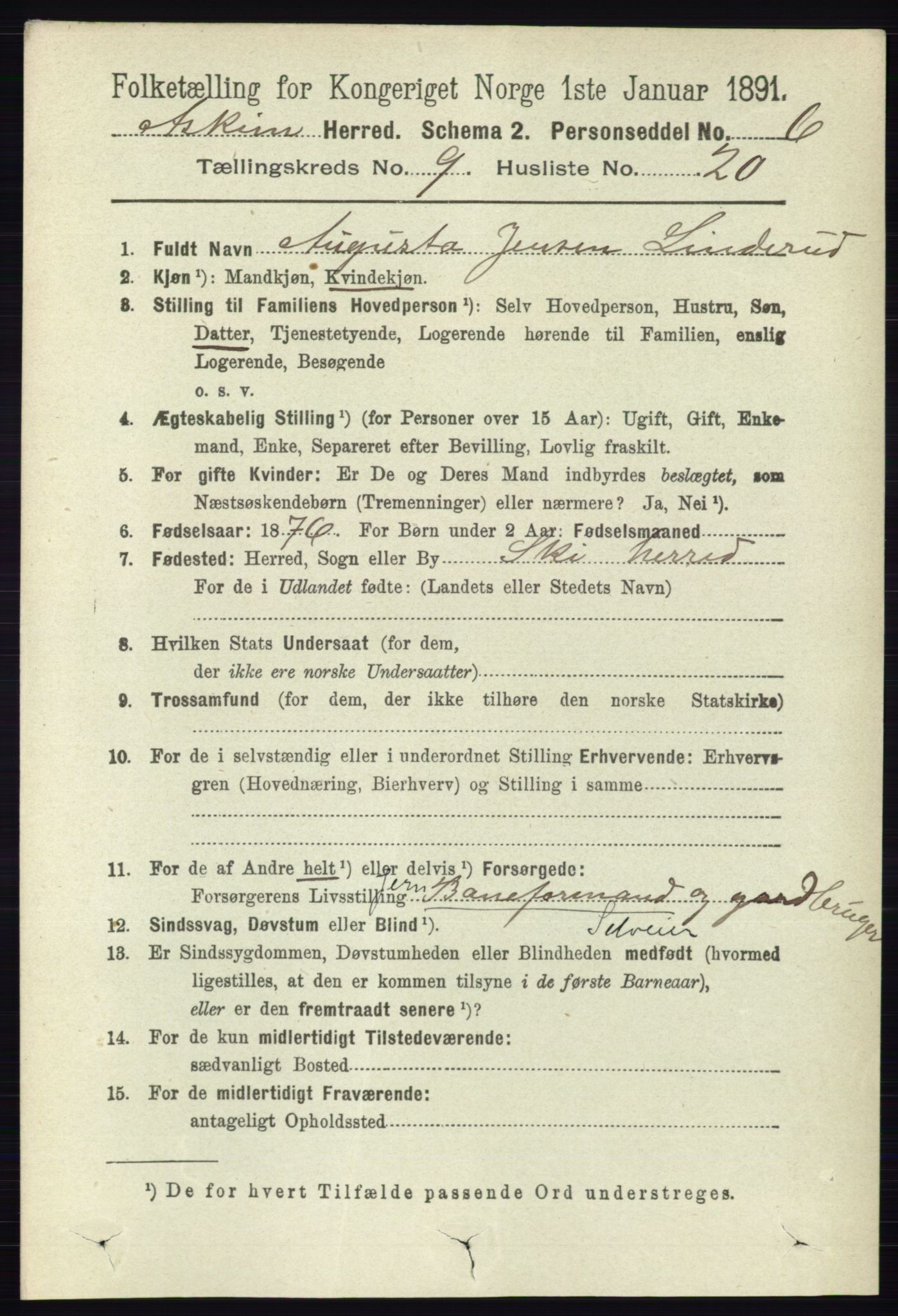 RA, 1891 census for 0124 Askim, 1891, p. 1577