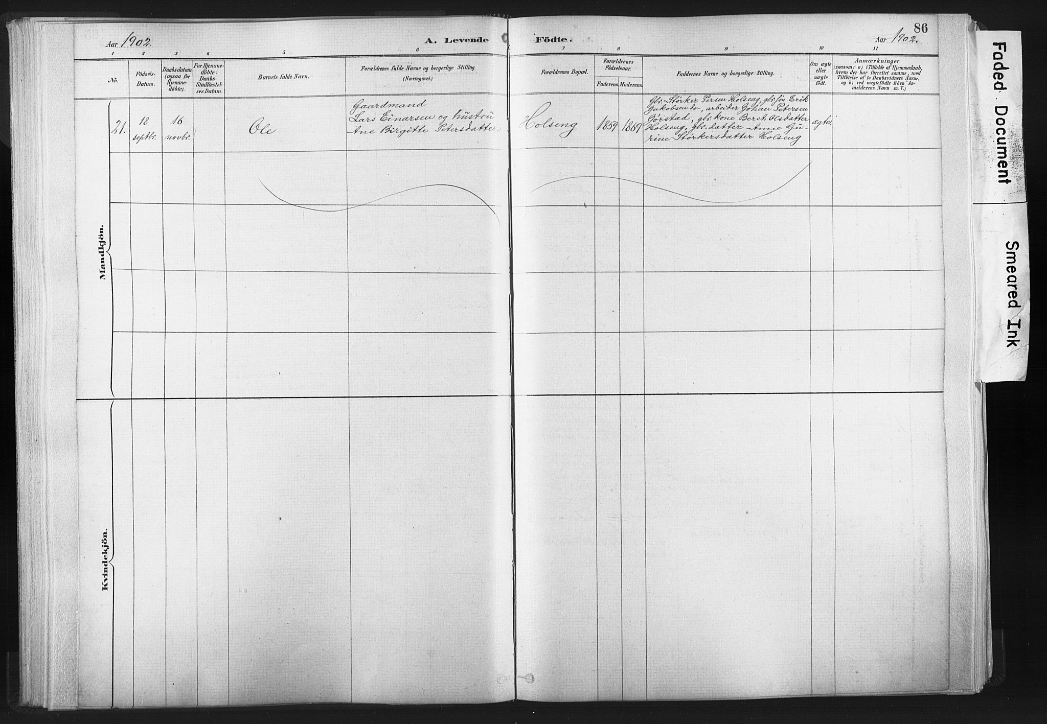 Ministerialprotokoller, klokkerbøker og fødselsregistre - Nord-Trøndelag, SAT/A-1458/749/L0474: Parish register (official) no. 749A08, 1887-1903, p. 86