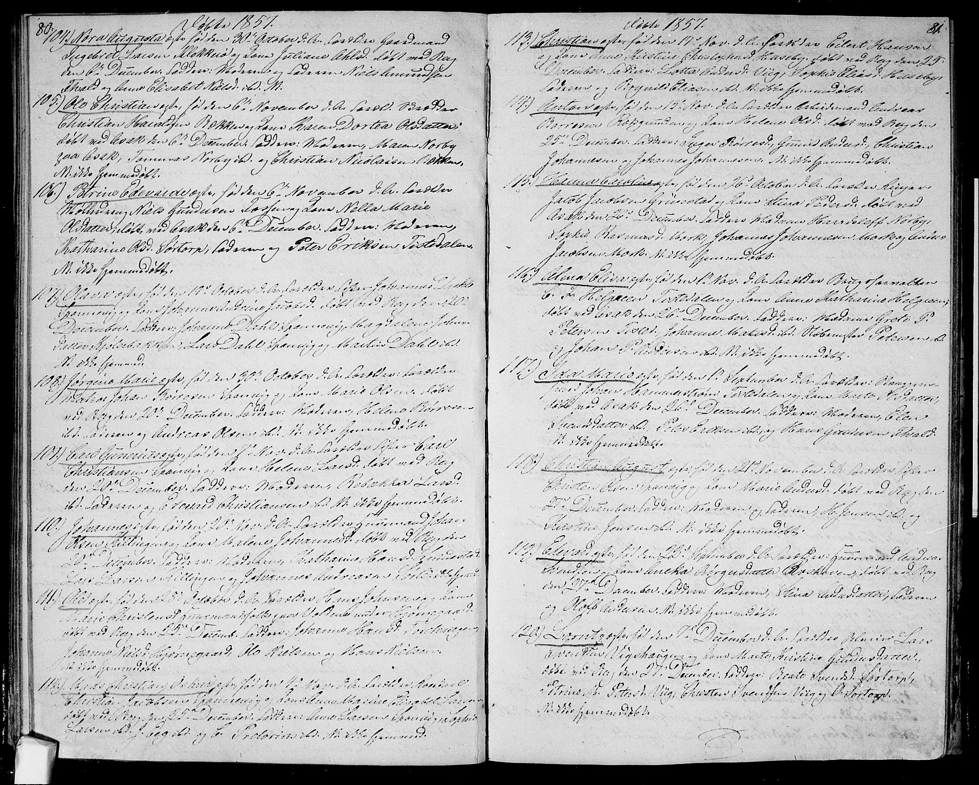 Berg prestekontor Kirkebøker, SAO/A-10902/G/Ga/L0003: Parish register (copy) no.  I 3, 1850-1866, p. 80-81
