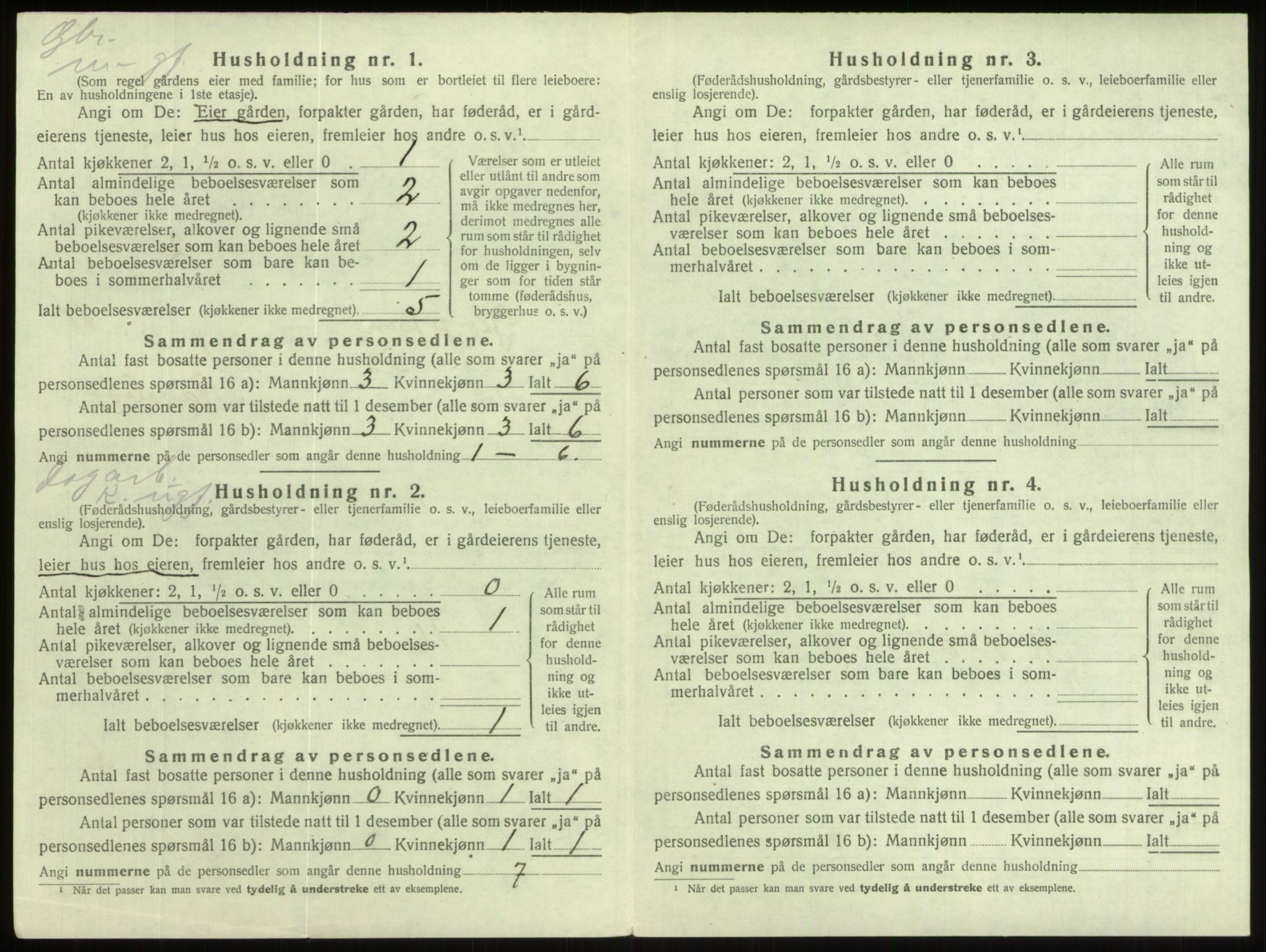 SAB, 1920 census for Gloppen, 1920, p. 700