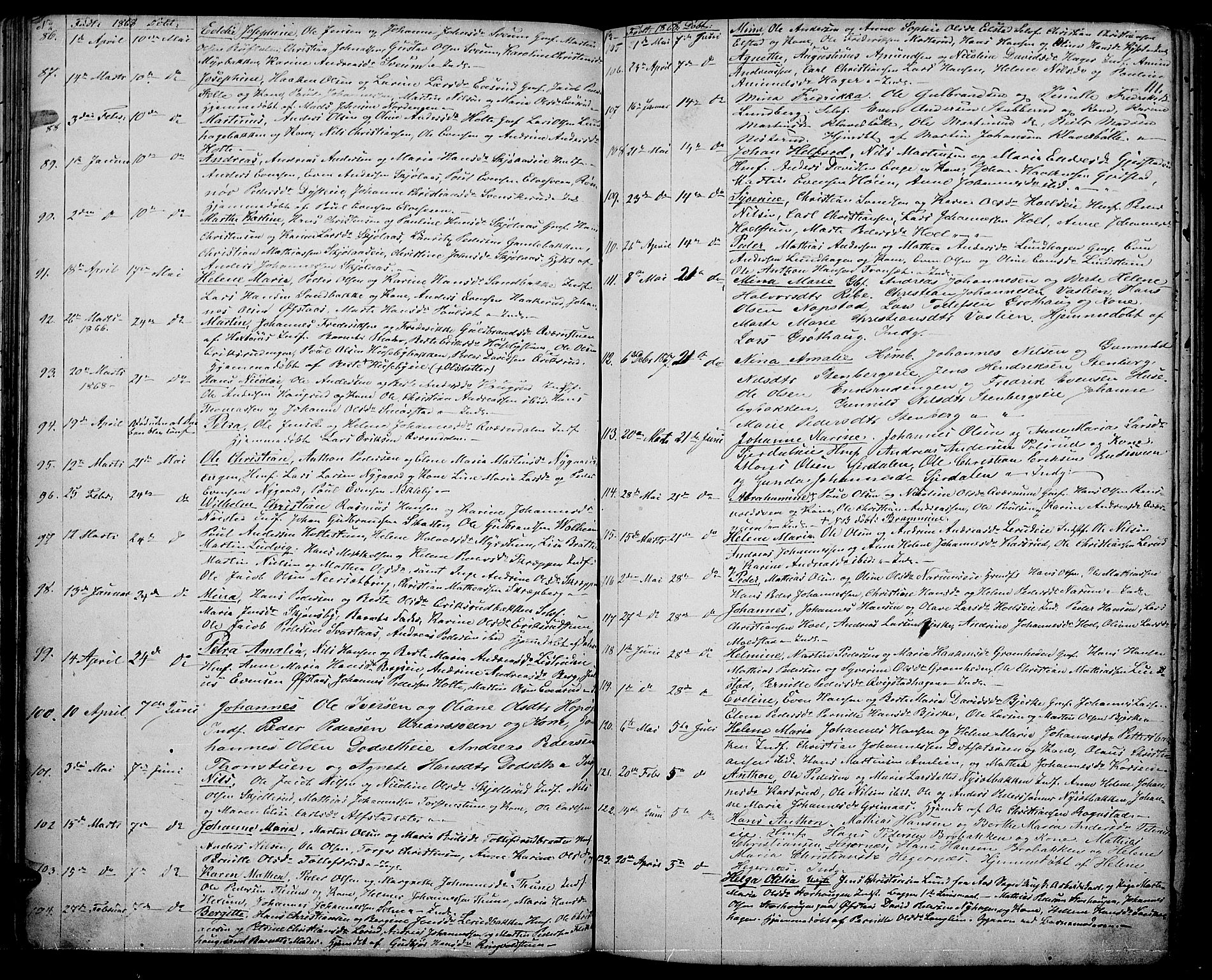 Vestre Toten prestekontor, AV/SAH-PREST-108/H/Ha/Hab/L0005: Parish register (copy) no. 5, 1854-1870, p. 111