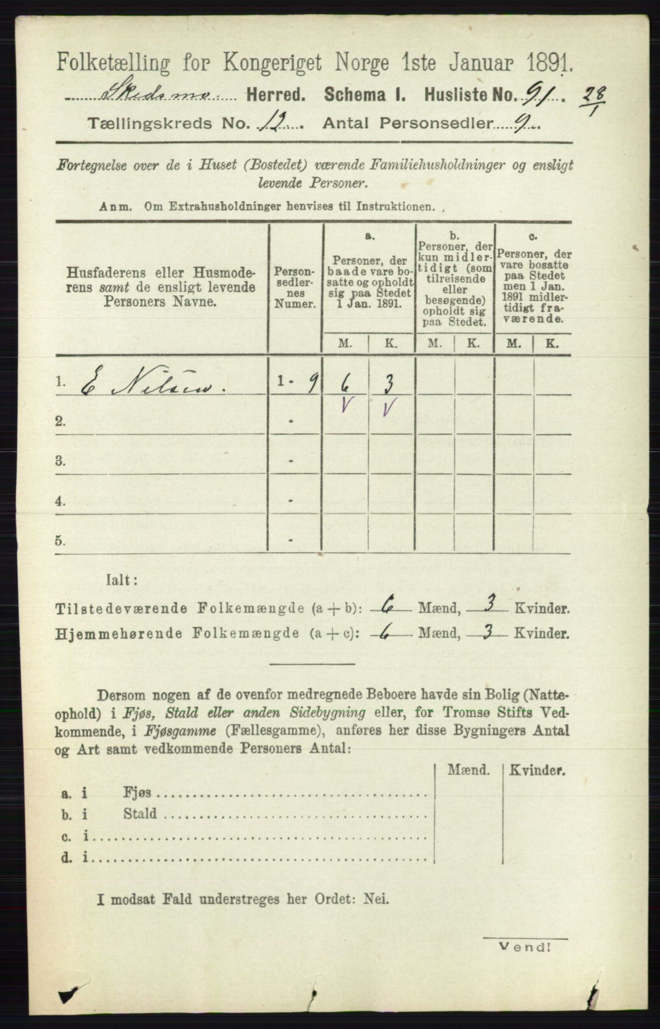 RA, 1891 census for 0231 Skedsmo, 1891, p. 6789